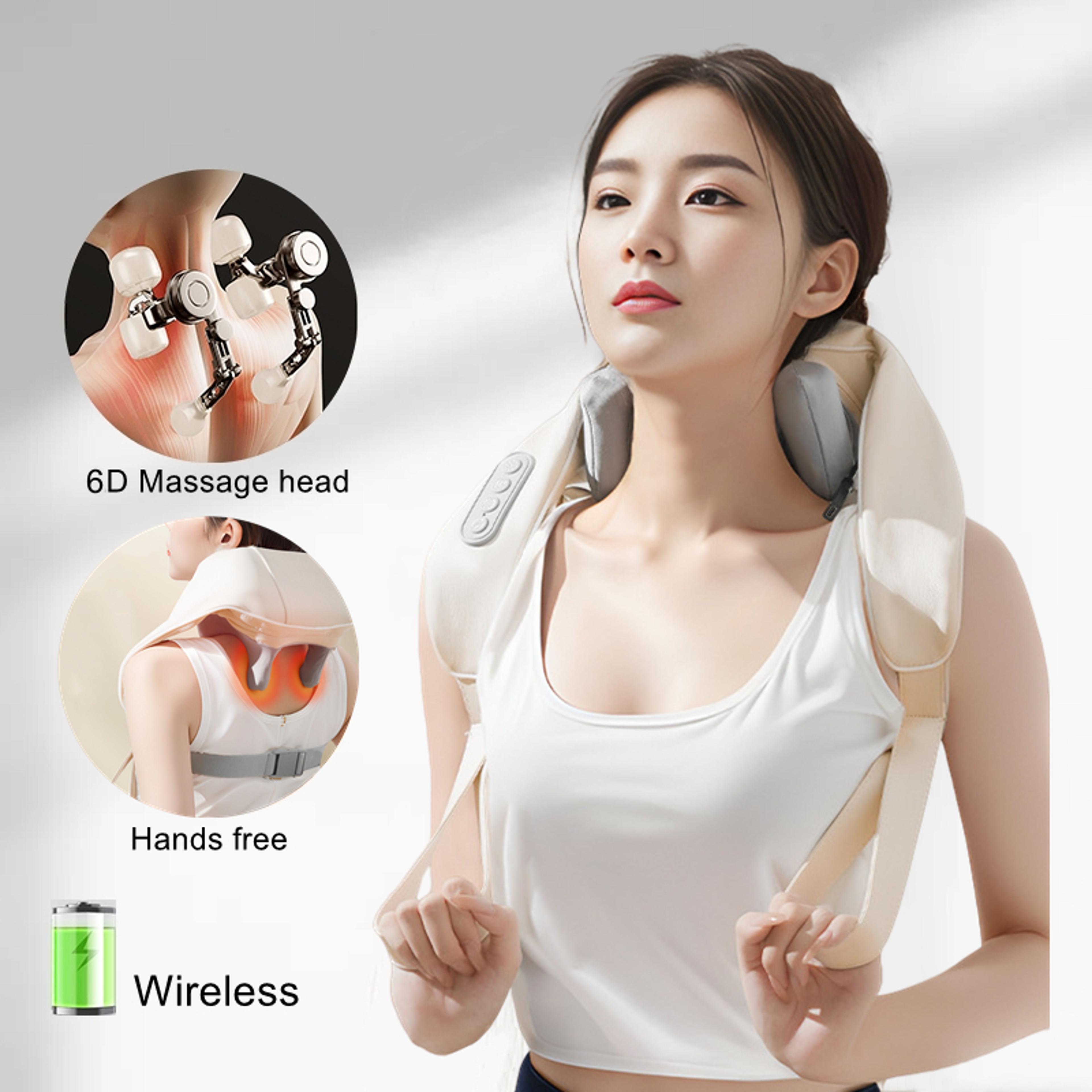 trapezius muscle massager, multifunctional cervical massager, shoulder neck hot compress