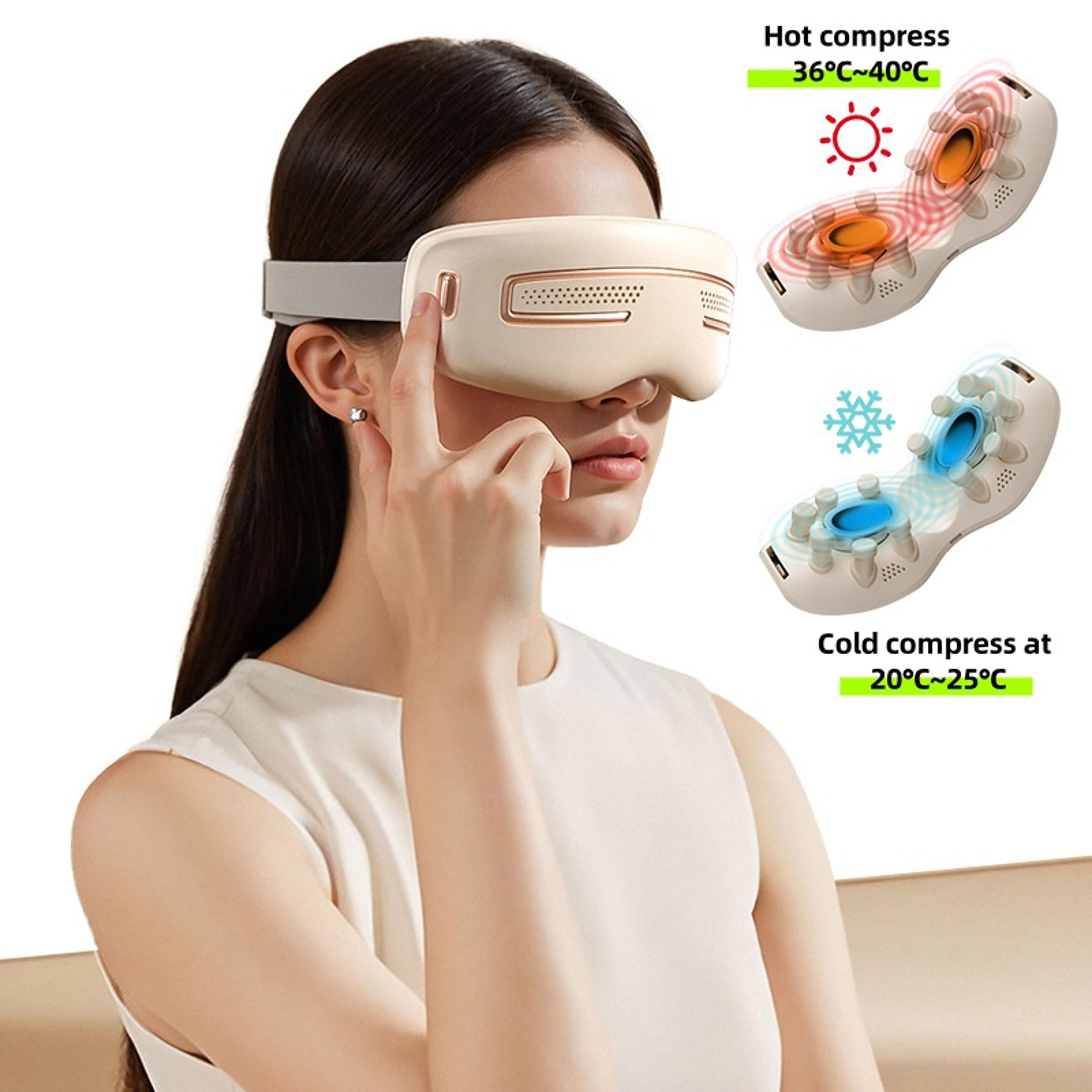 dual-purpose rechargeable eye massager, smart electric hot and cold compress