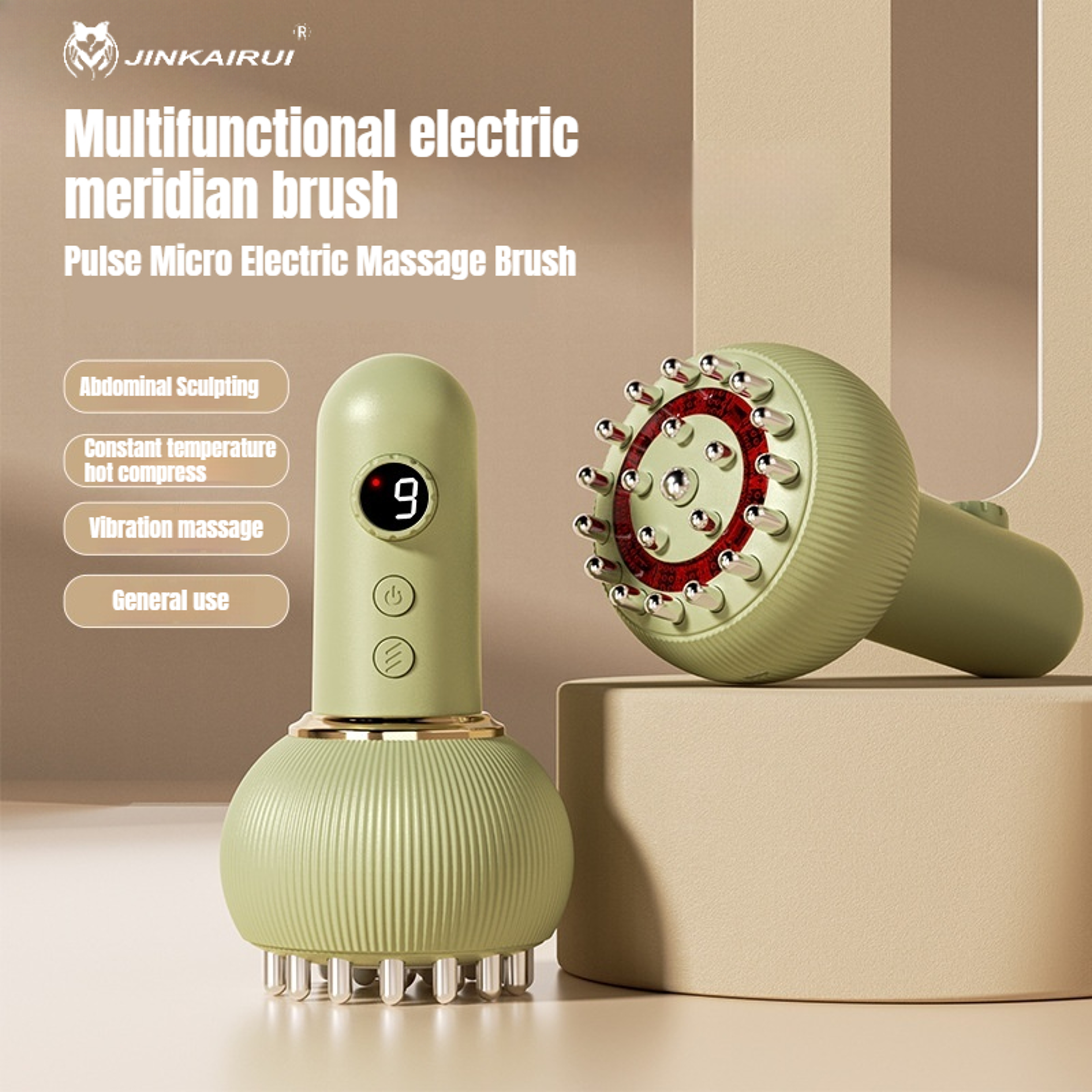 rechargeable electric meridian brush, dredge meridian massage brush, scraping instrument thin belly