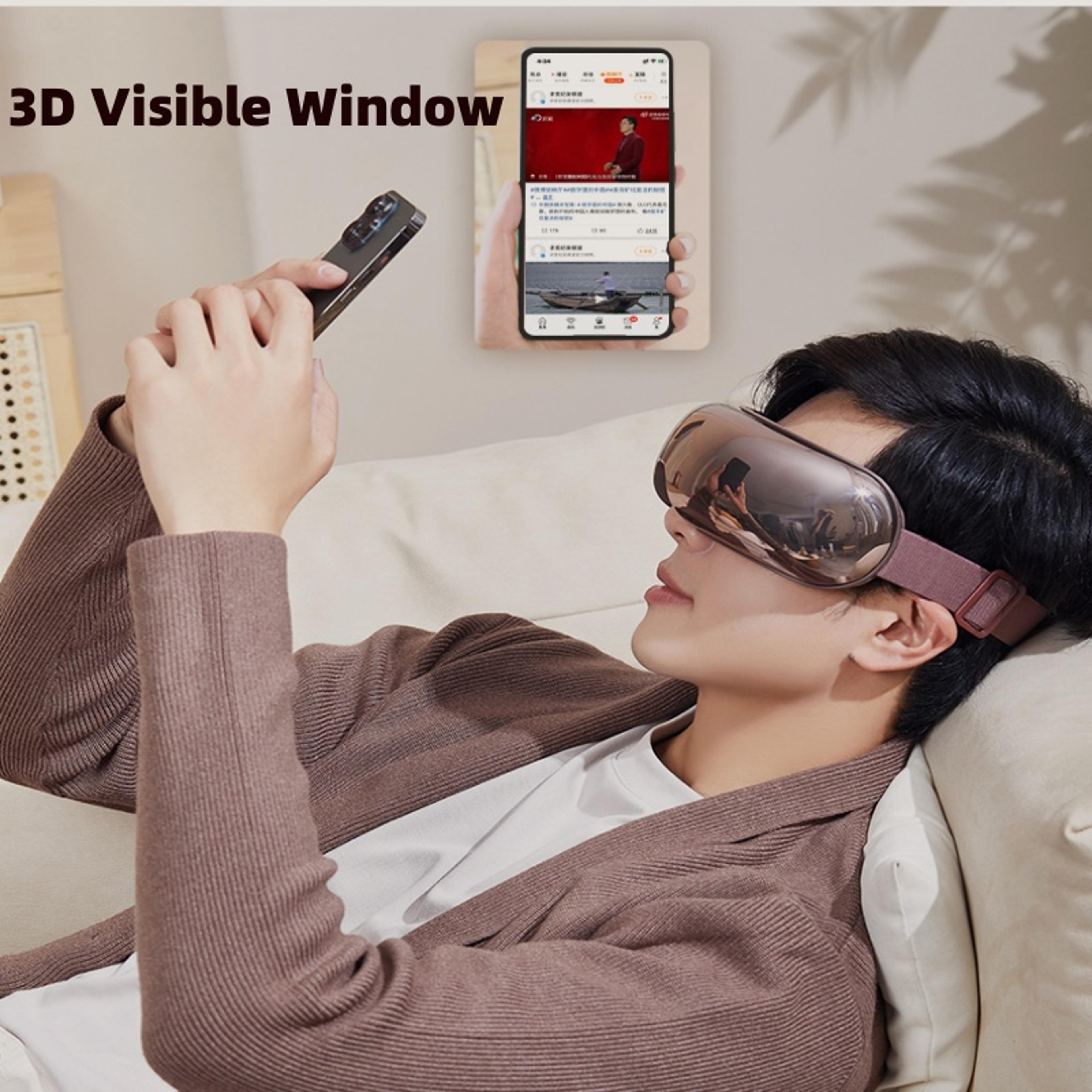 air pressure eye massager, english visual heat compress, bluetooth music eye protection device for relaxation