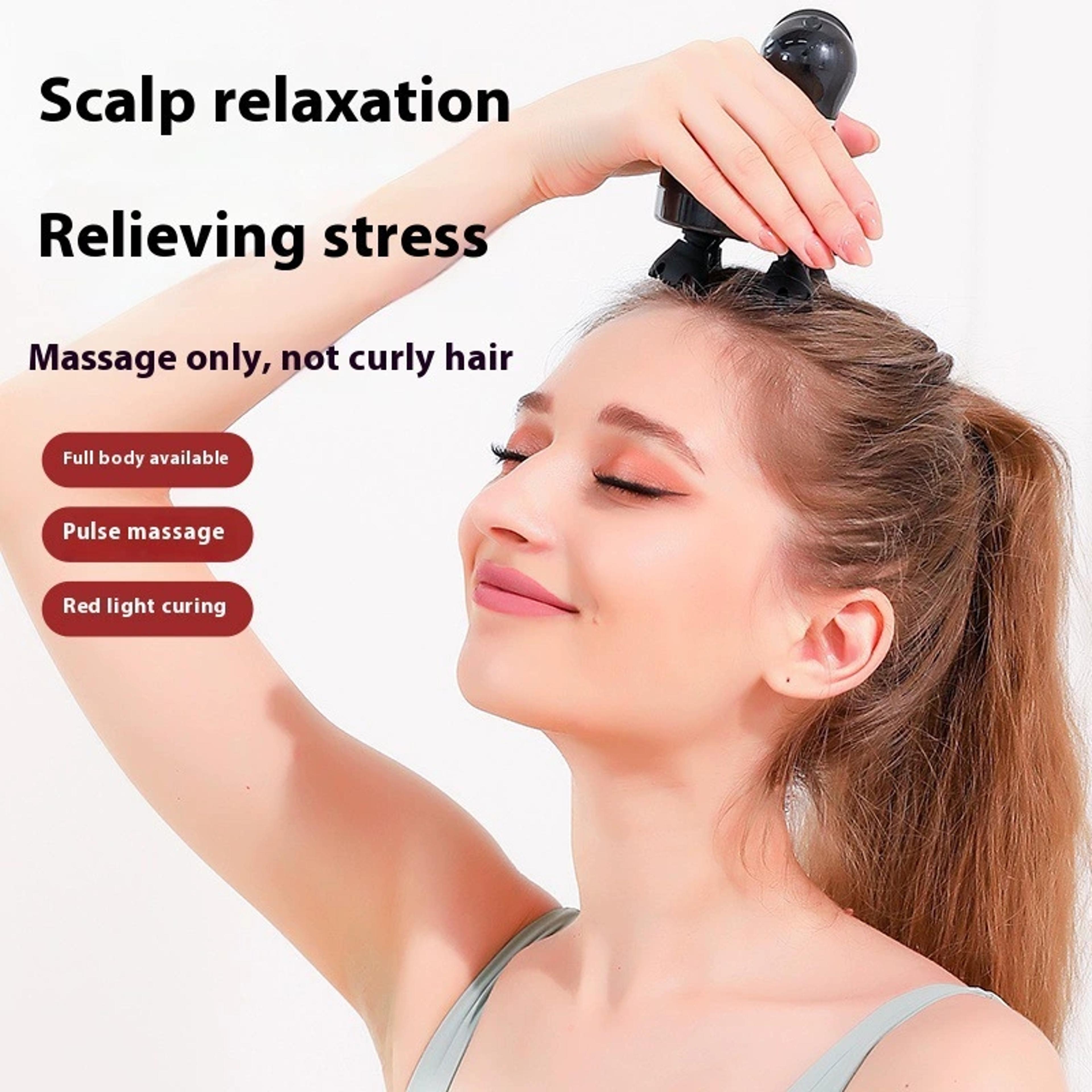 handheld portable head scratcher, electric cordless hair scalp massager with kneading, deep clean massager for hair grow