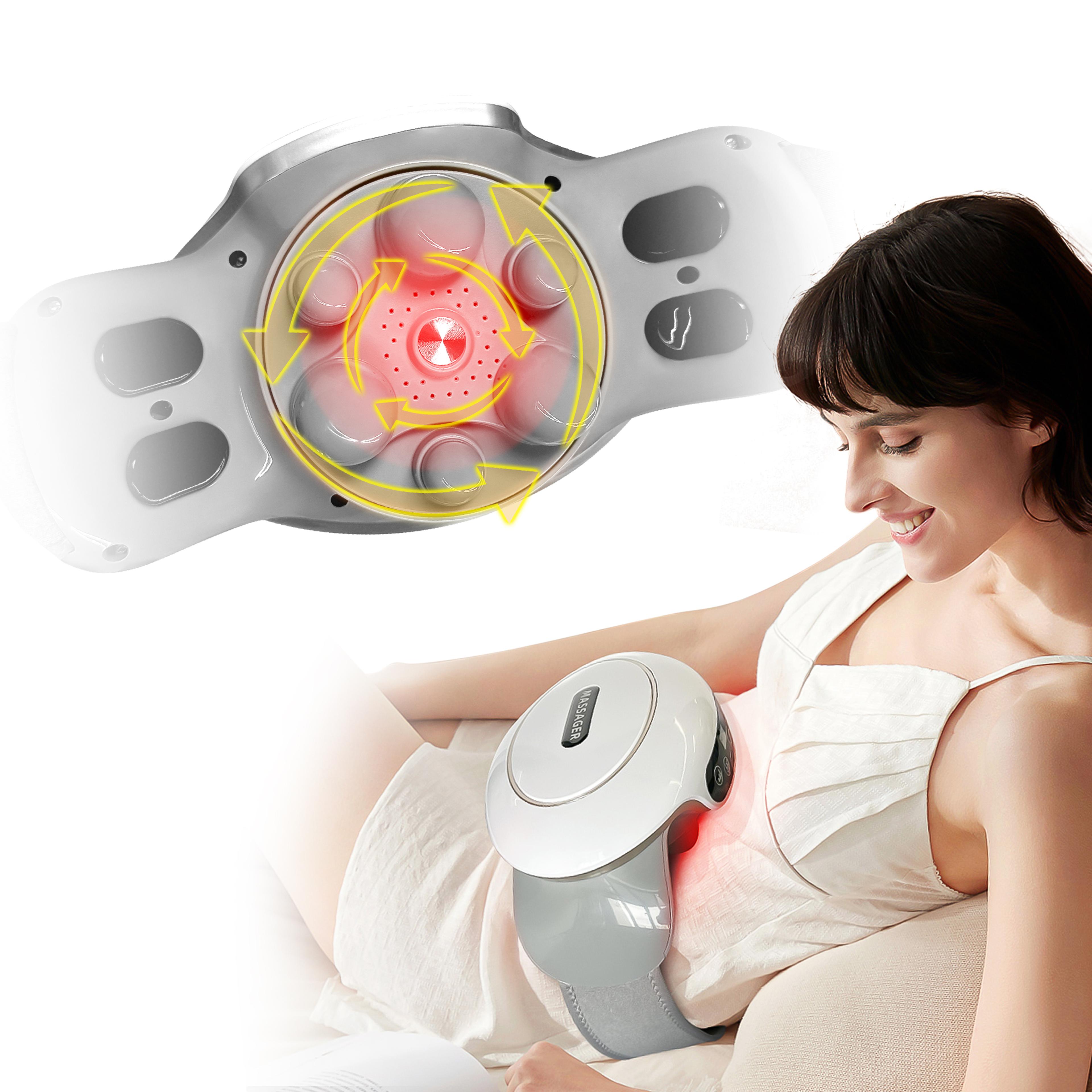 electric stomach massager, automatic abdominal massager machine for flattening belly, multi-use for waist, back, neck