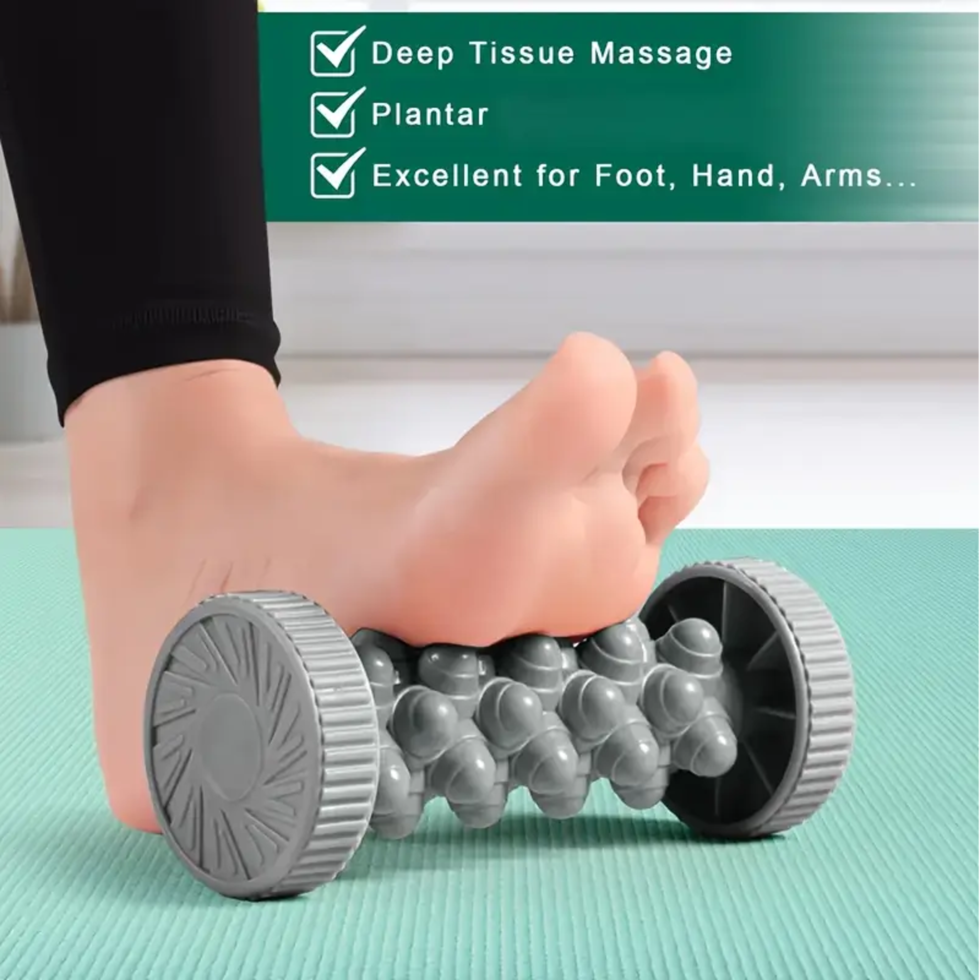 plantar fascia roller, foot massager, yoga massage ball, muscle relaxation tool, plastic manual foot care massager