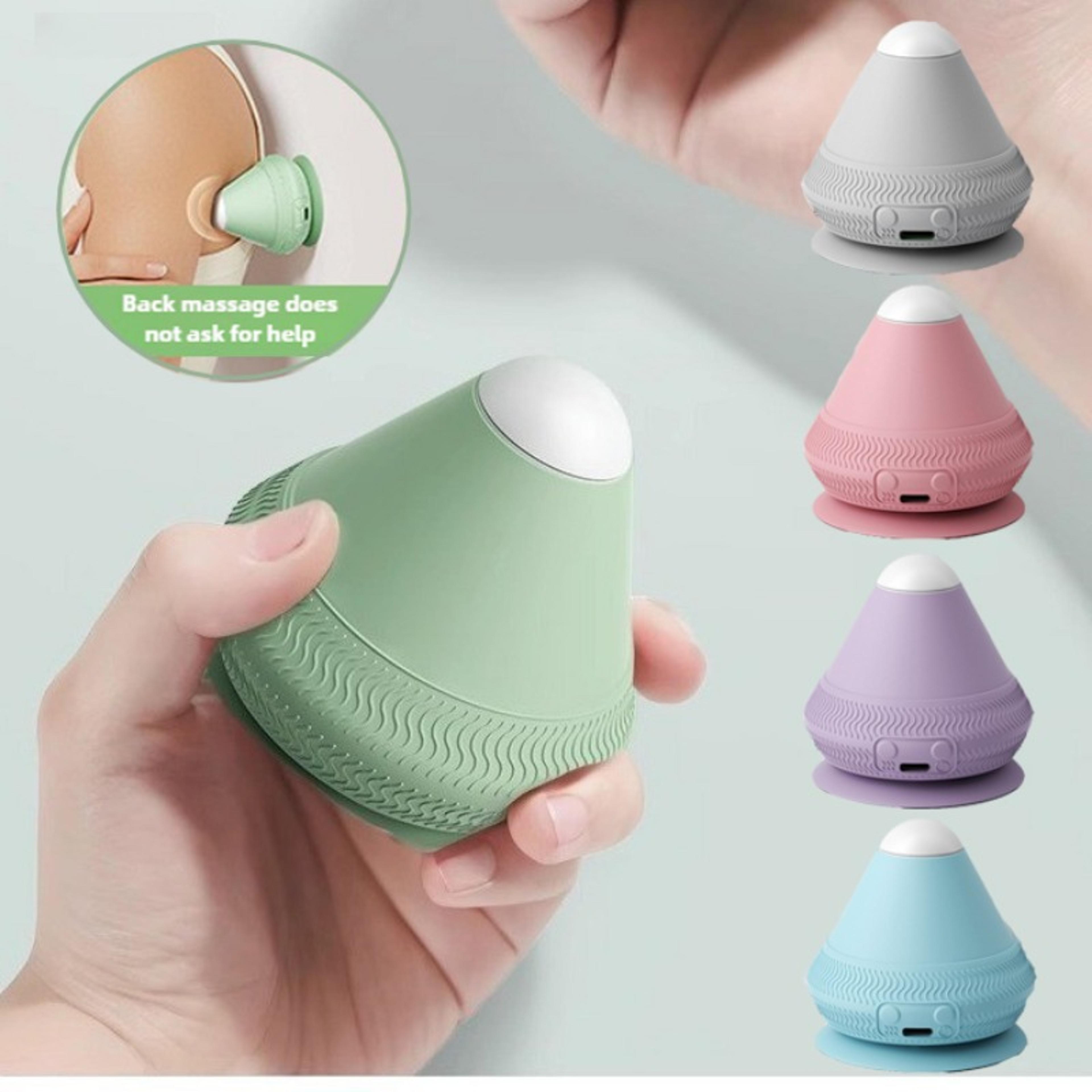 vibrating massage ball, silicone massager ball usb rechargeable, fitness muscle relaxation massager for back pain relief