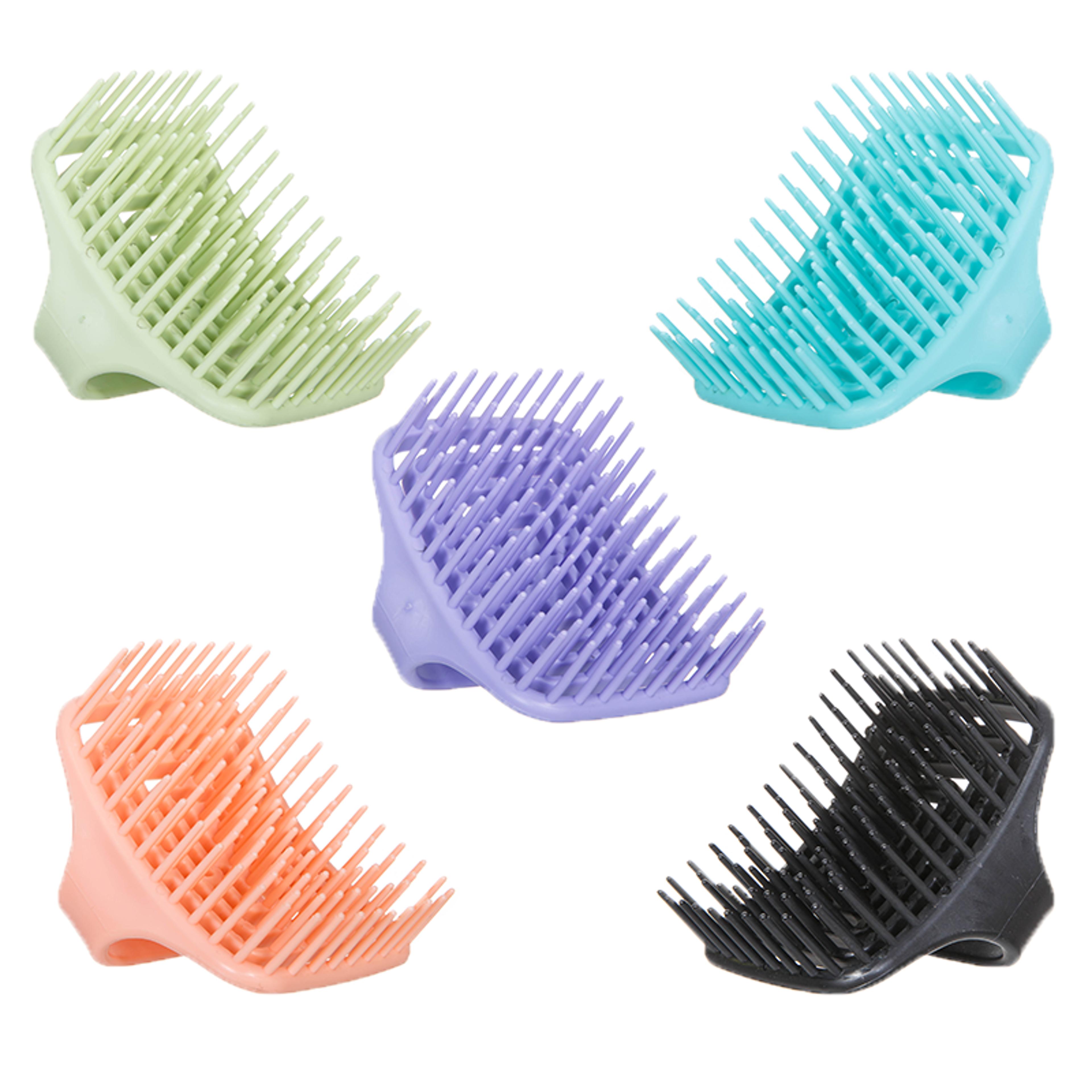 silicone scalp shampoo brush, soft head massage comb, bath hair cleaning brush for salon, beauty, health & barber care