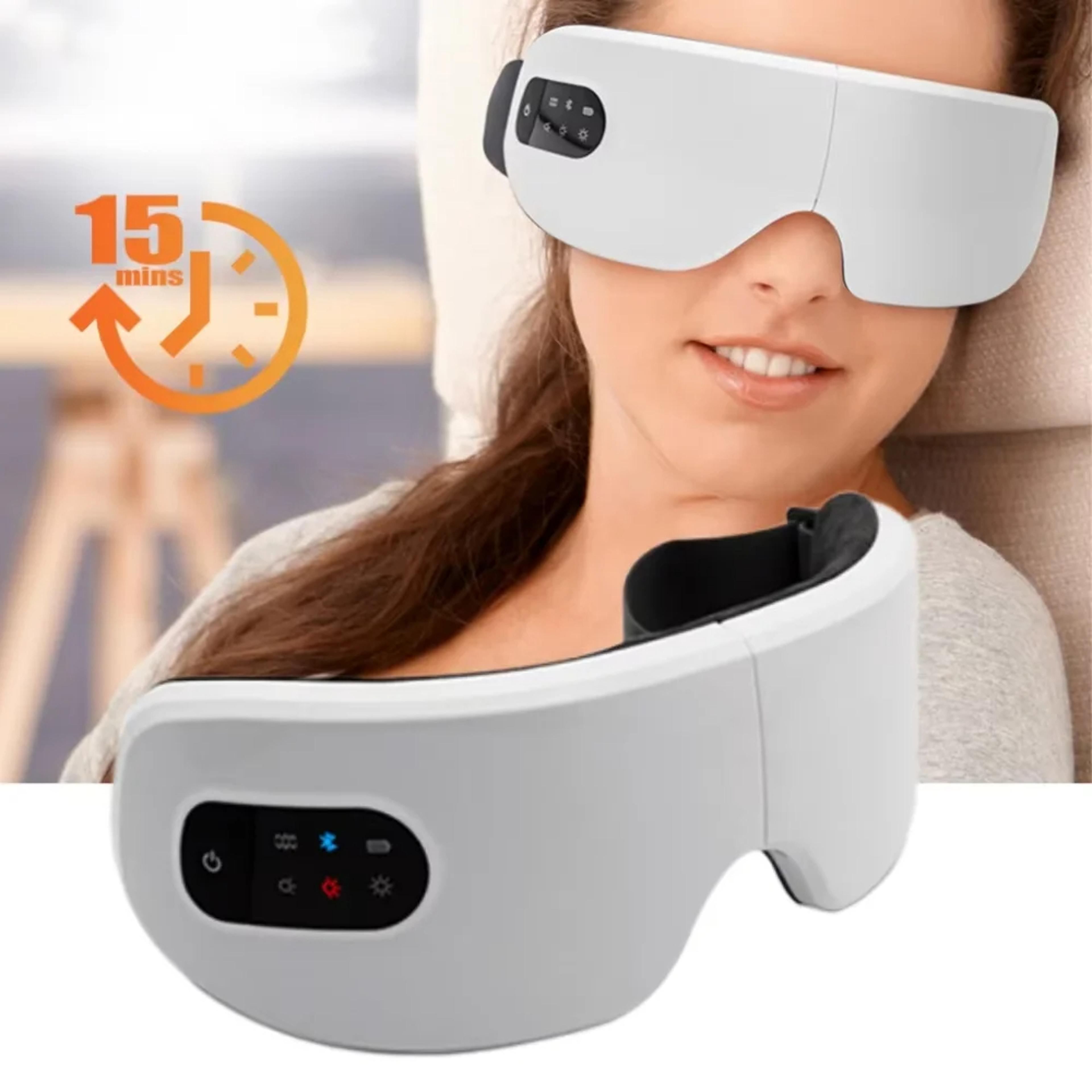 eye massager for relaxation, heat therapy, music, reduce dark circles, improve sleep