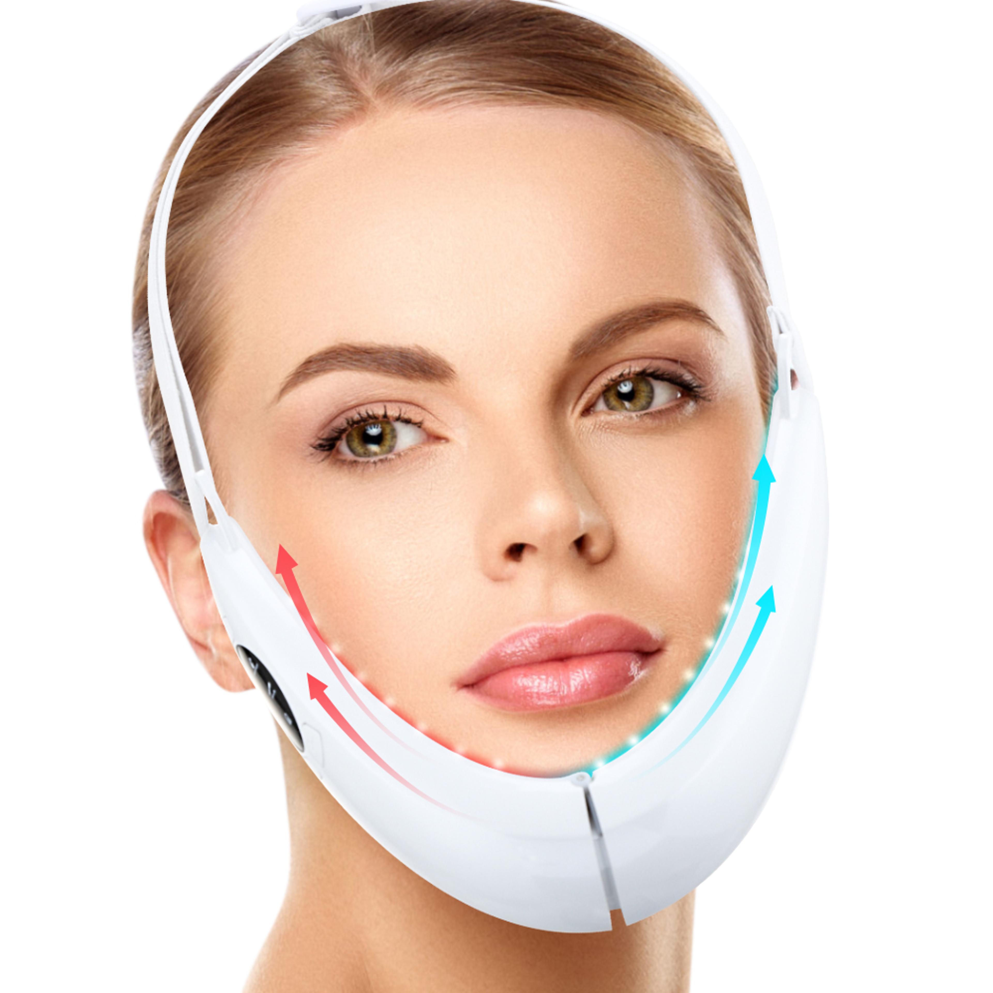 face slimming massager 5 modes, ems v shape lift belt, vibration face lift tighten device, skin care lifting tool