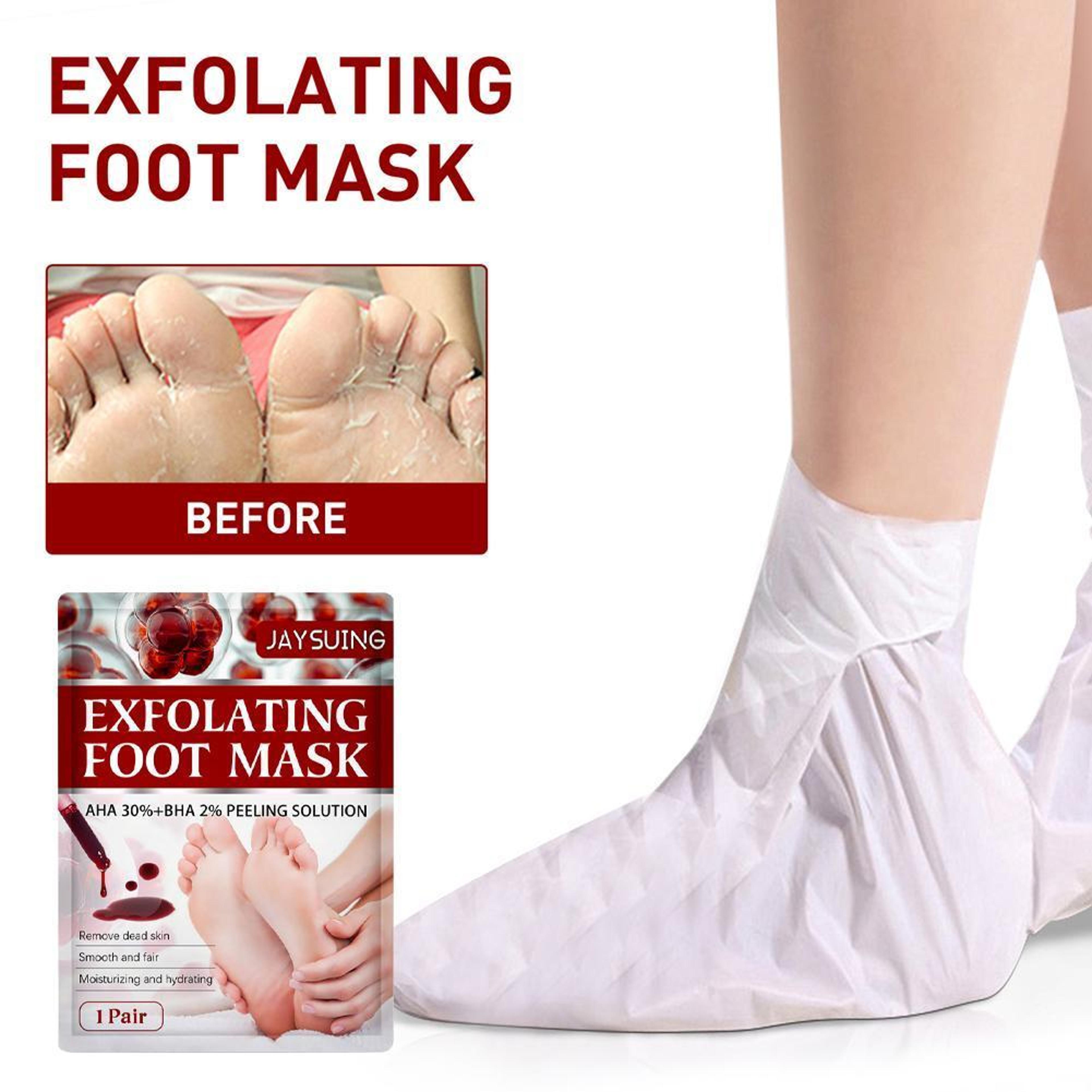 moisturizing foot exfoliating mask, exfoliating foot care tool, dead skin remover, smooth soft feet