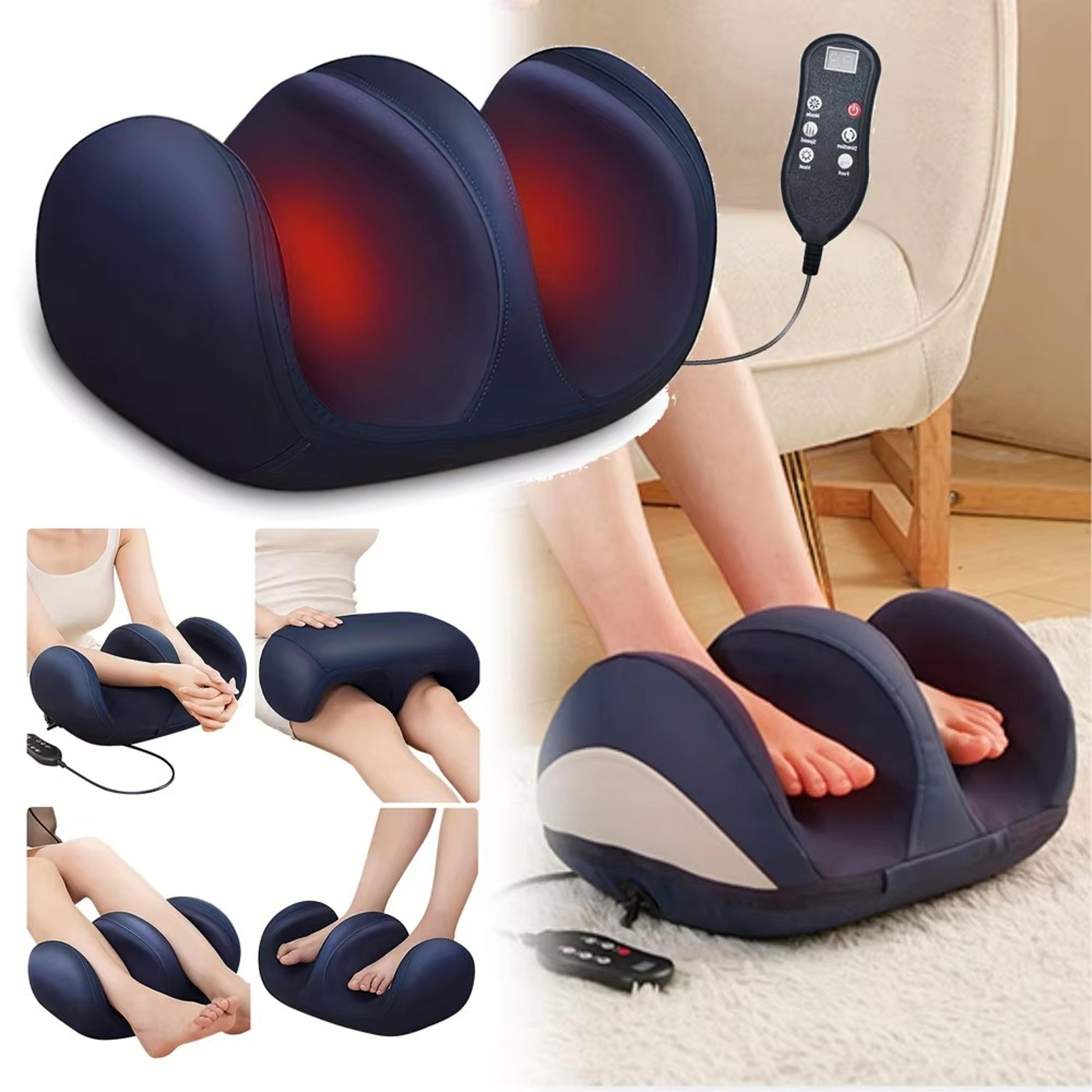 leg massage heated roller pressure, super big electric foot calf massager, compression relax feet muscle circulation