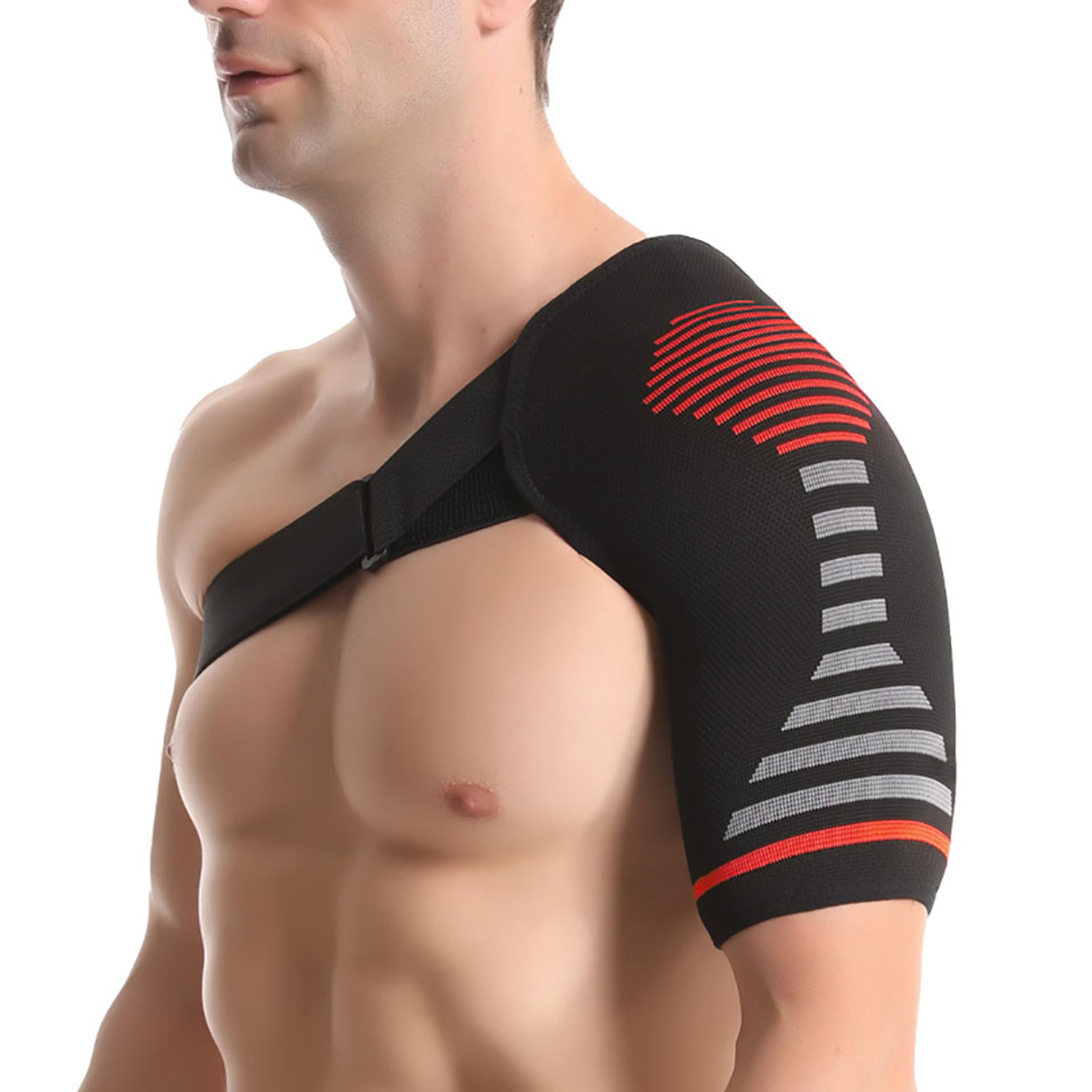 sports strap shoulder pads, adjustable elastic shoulder strap, compression joint brace, fitness sprain strain support
