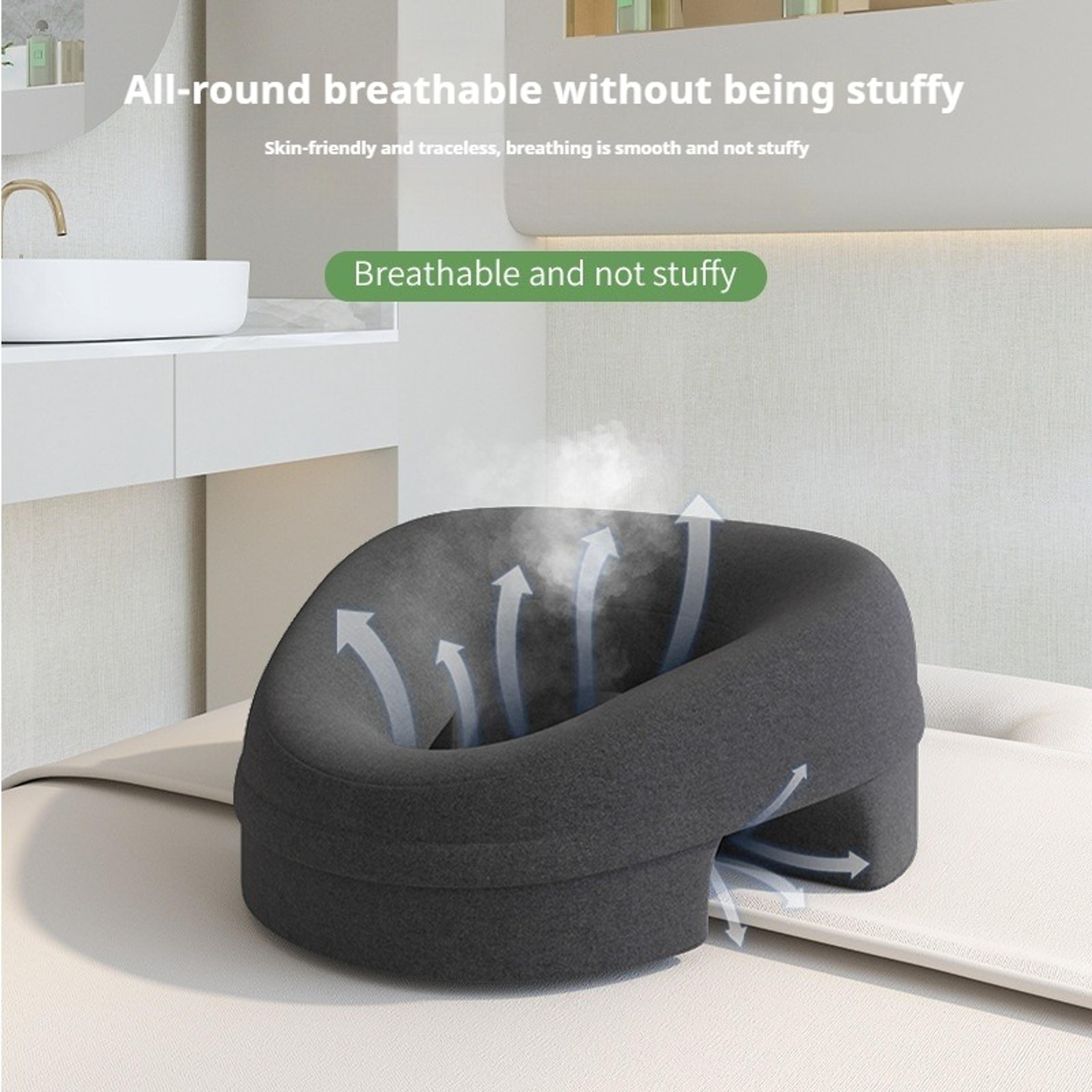 ergonomics lying down pillow rest support, memory foam breathable head pillow, pillow body massage face rest pillow