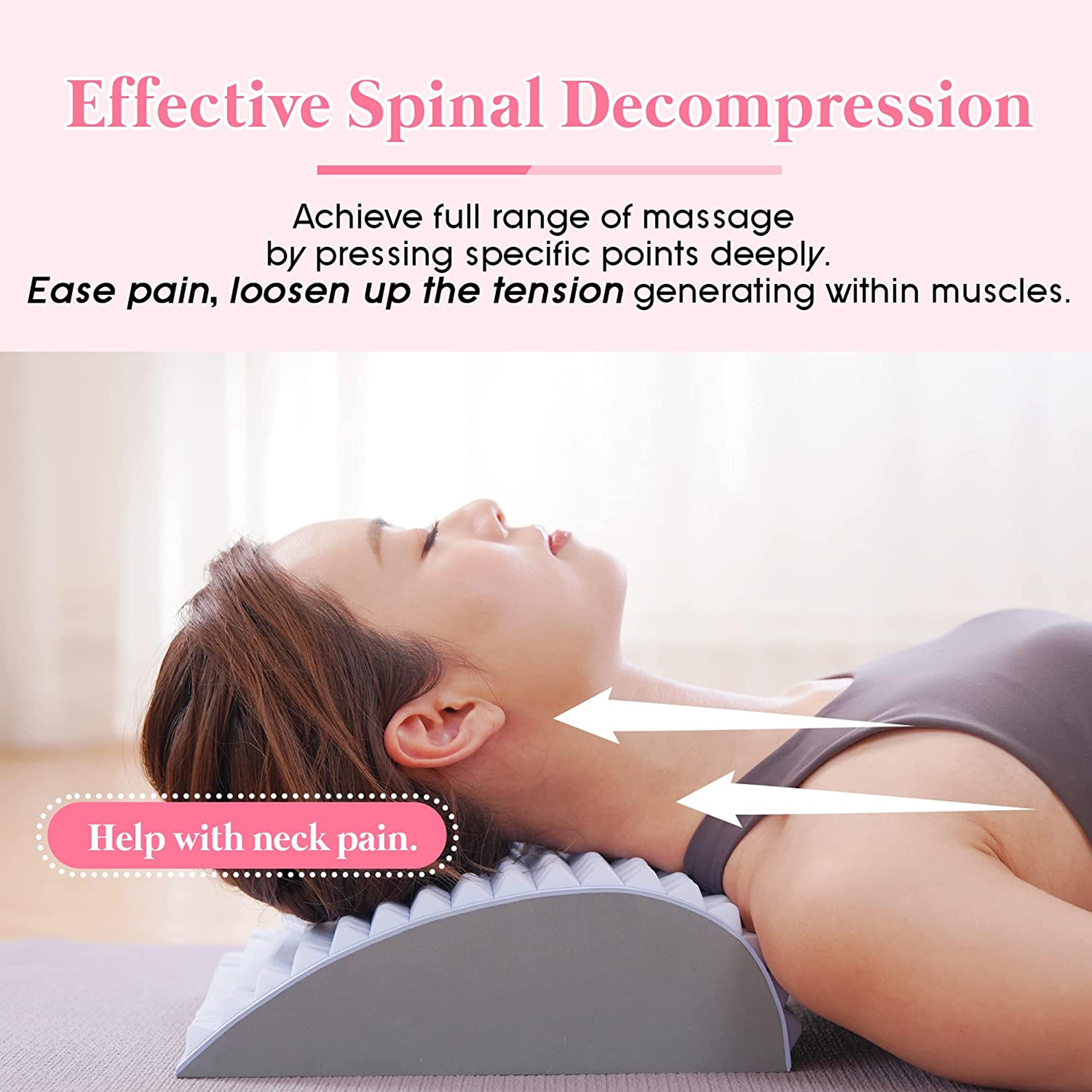 lower back pain relief treatment stretcher, herniated disc posture corrector pillow, back stretcher pillow