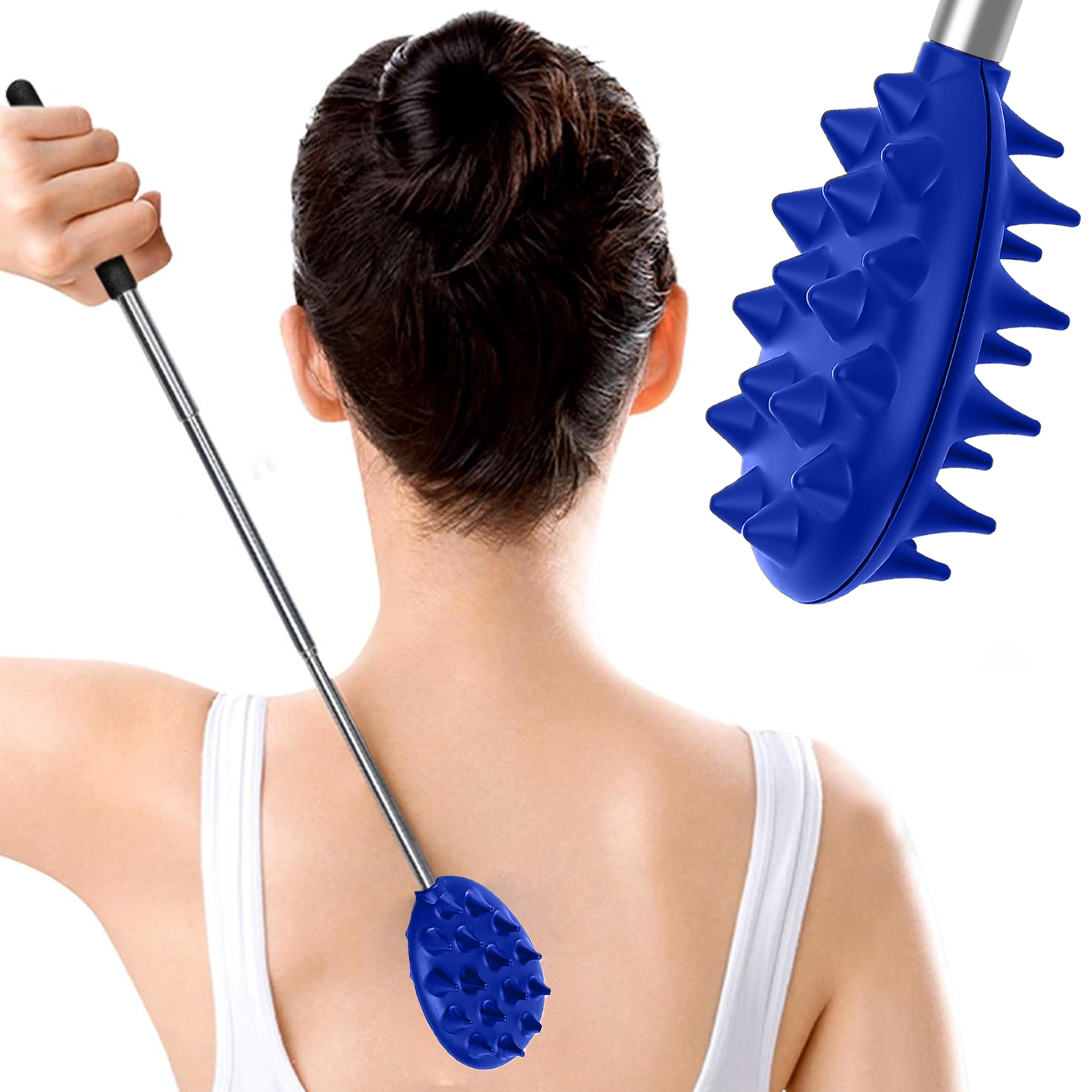 deep back scratcher for men and women, extendable back cracker with dual scratch surfaces, back and body massager stick