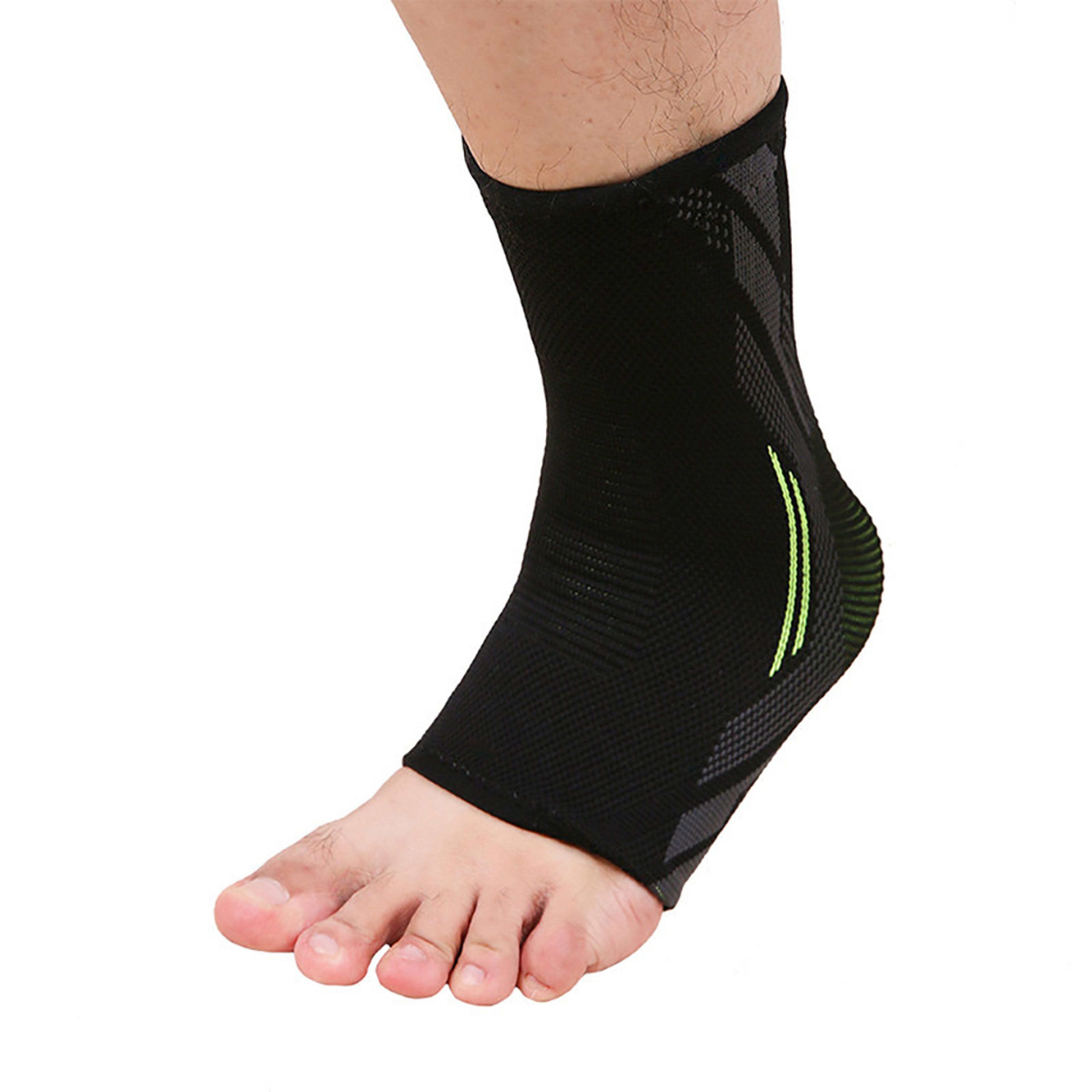 ankle compression sleeves socks, sport knitted foot protect brace for sprain relief, basketball, football, tennis