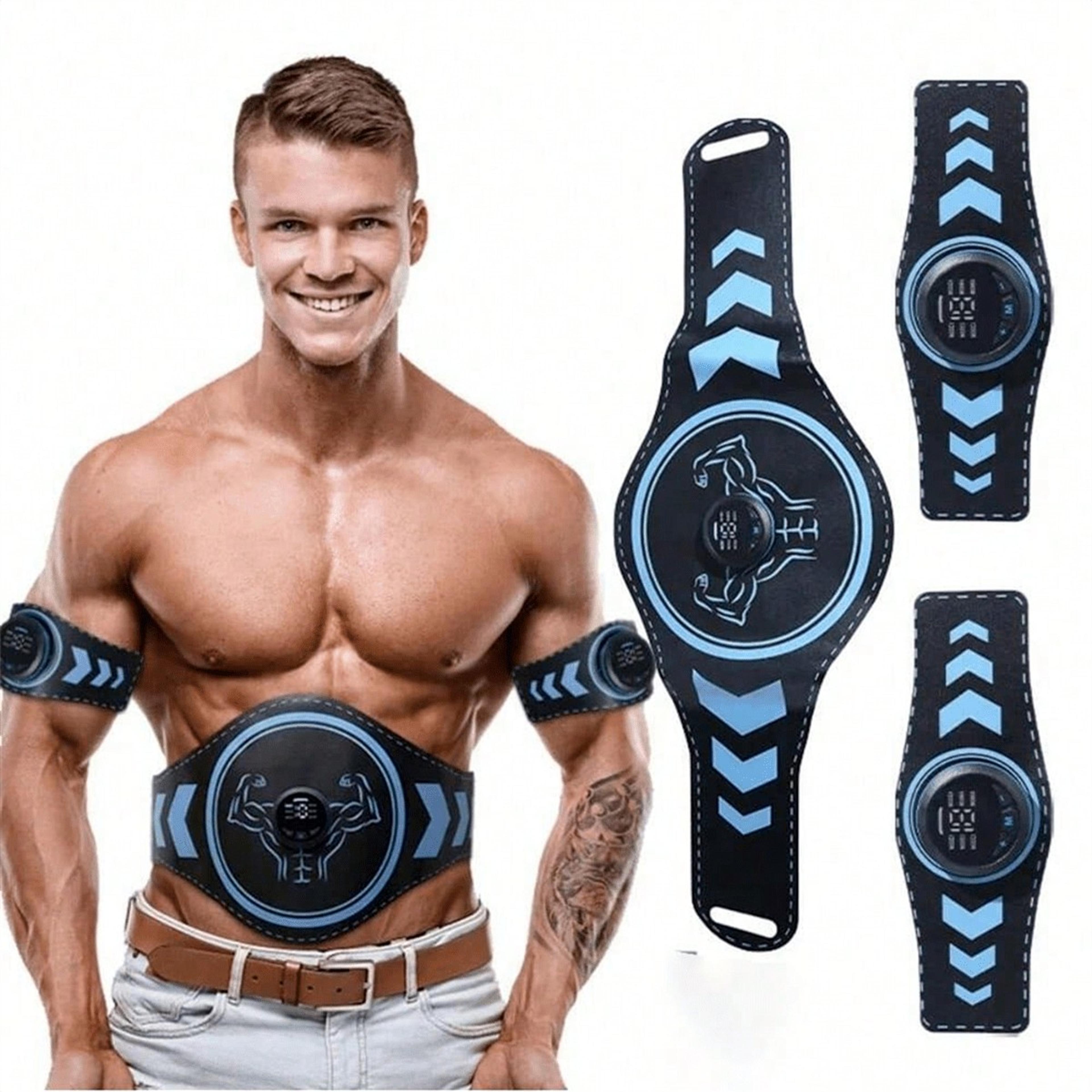 muscle training ems trainer, abs fitness belt, usb rechargeable muscle stimulator home gym for men and women