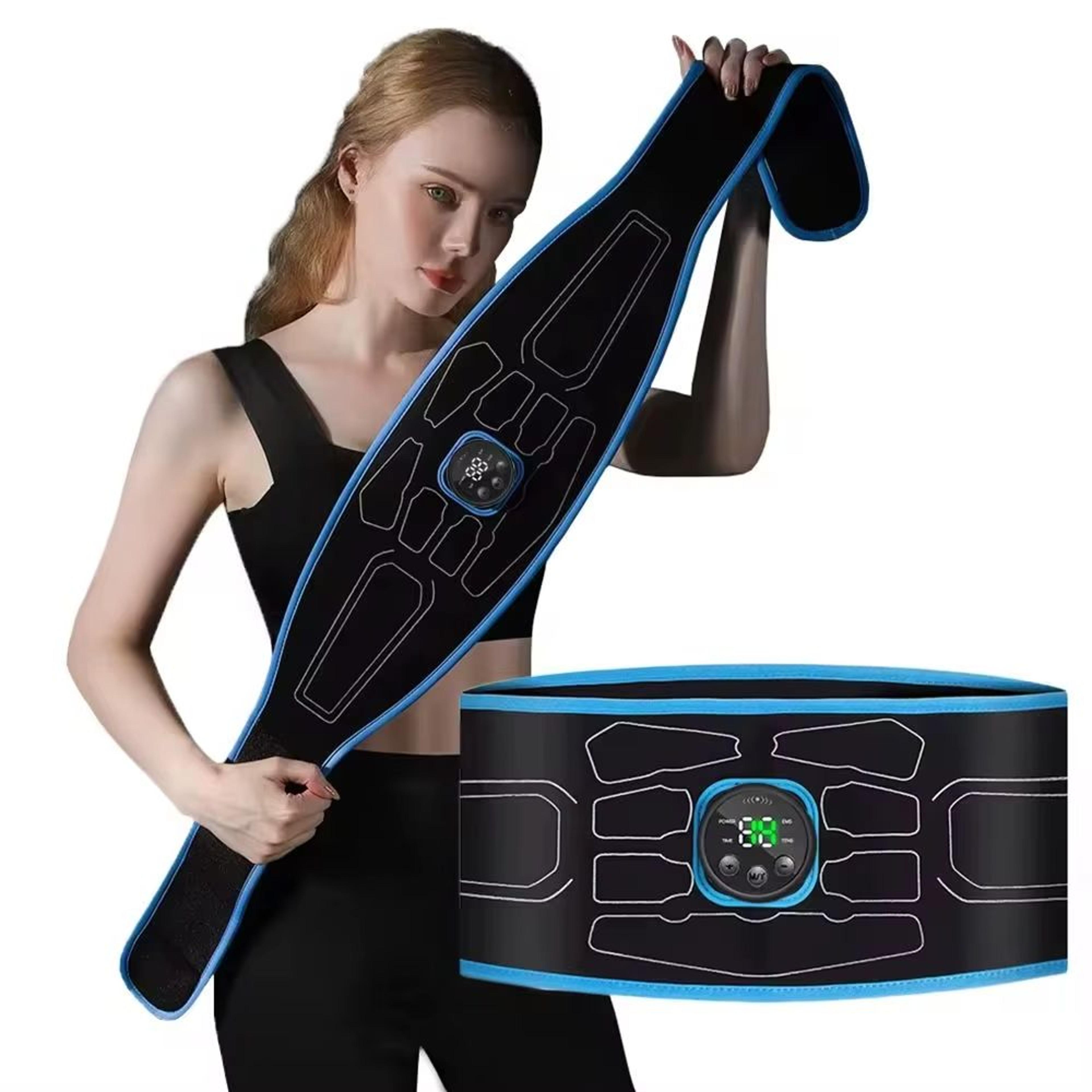 electric muscle stimulator, ems abdominal trainer belt, portable fitness massager, body slimming waist shaper and toner