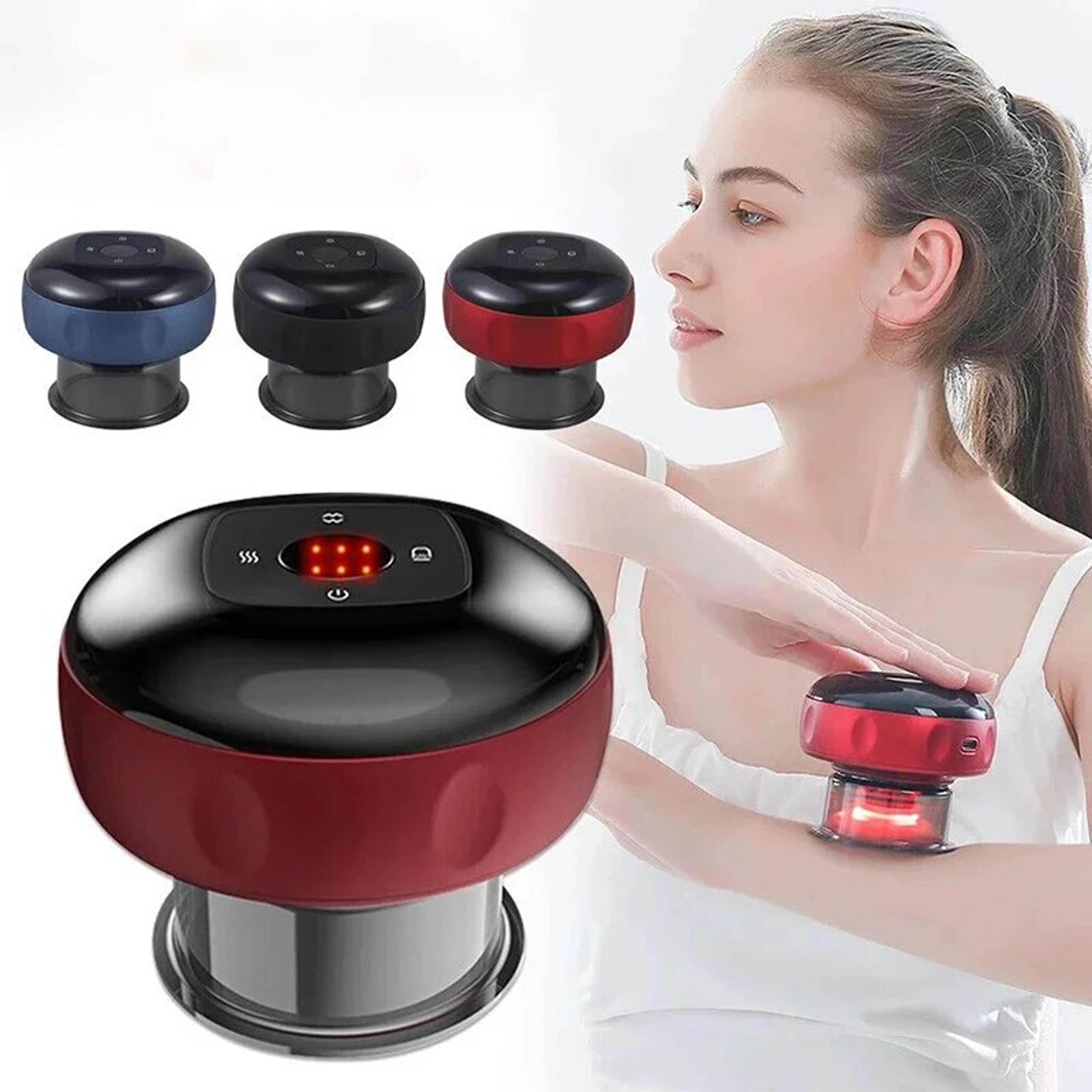 smart electric vacuum body scraping massage, cupping heating suction cup, back neck arm massager device