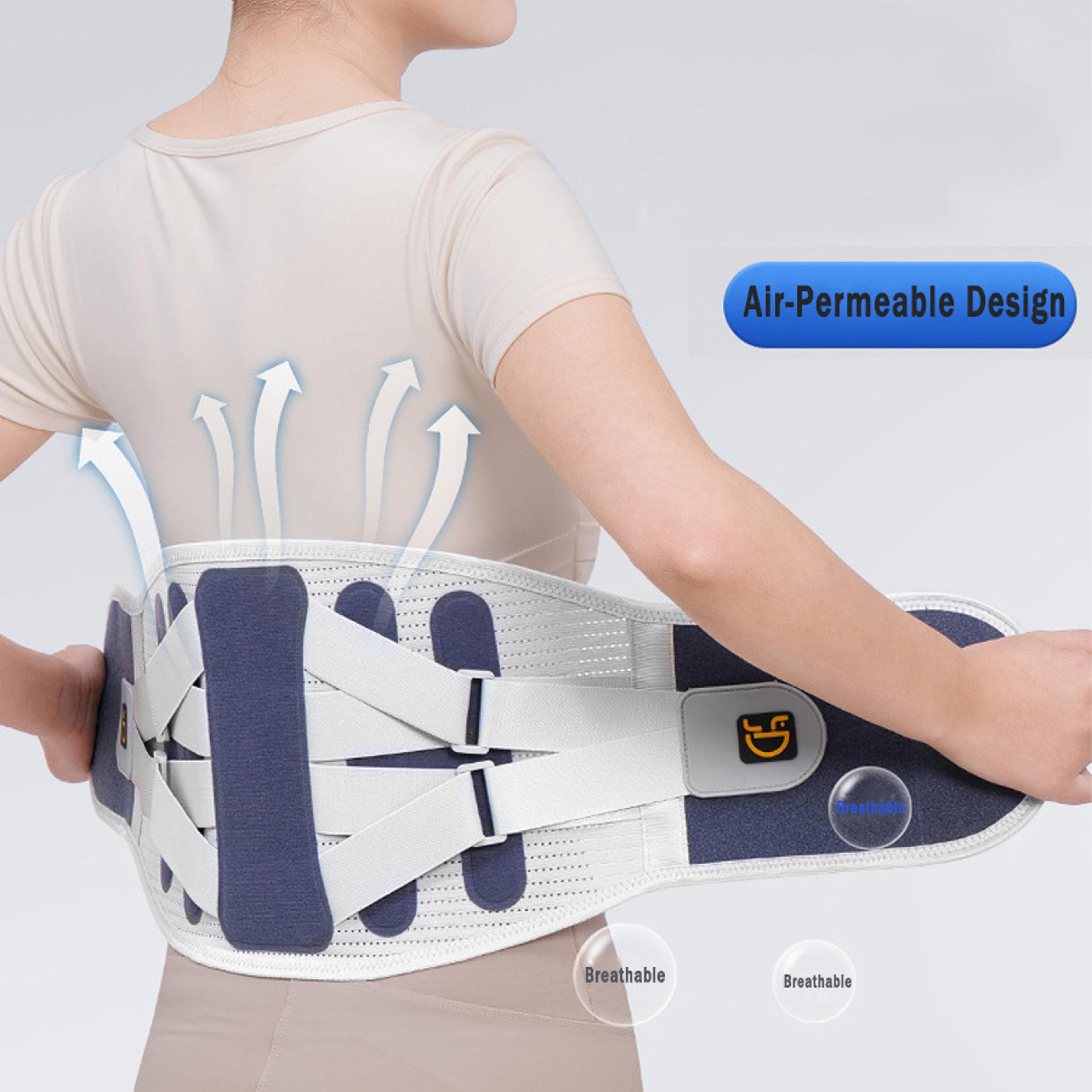 adjustable back brace support belt, lumbar support, lower back pain relief, sciatica, scoliosis, herniated disc
