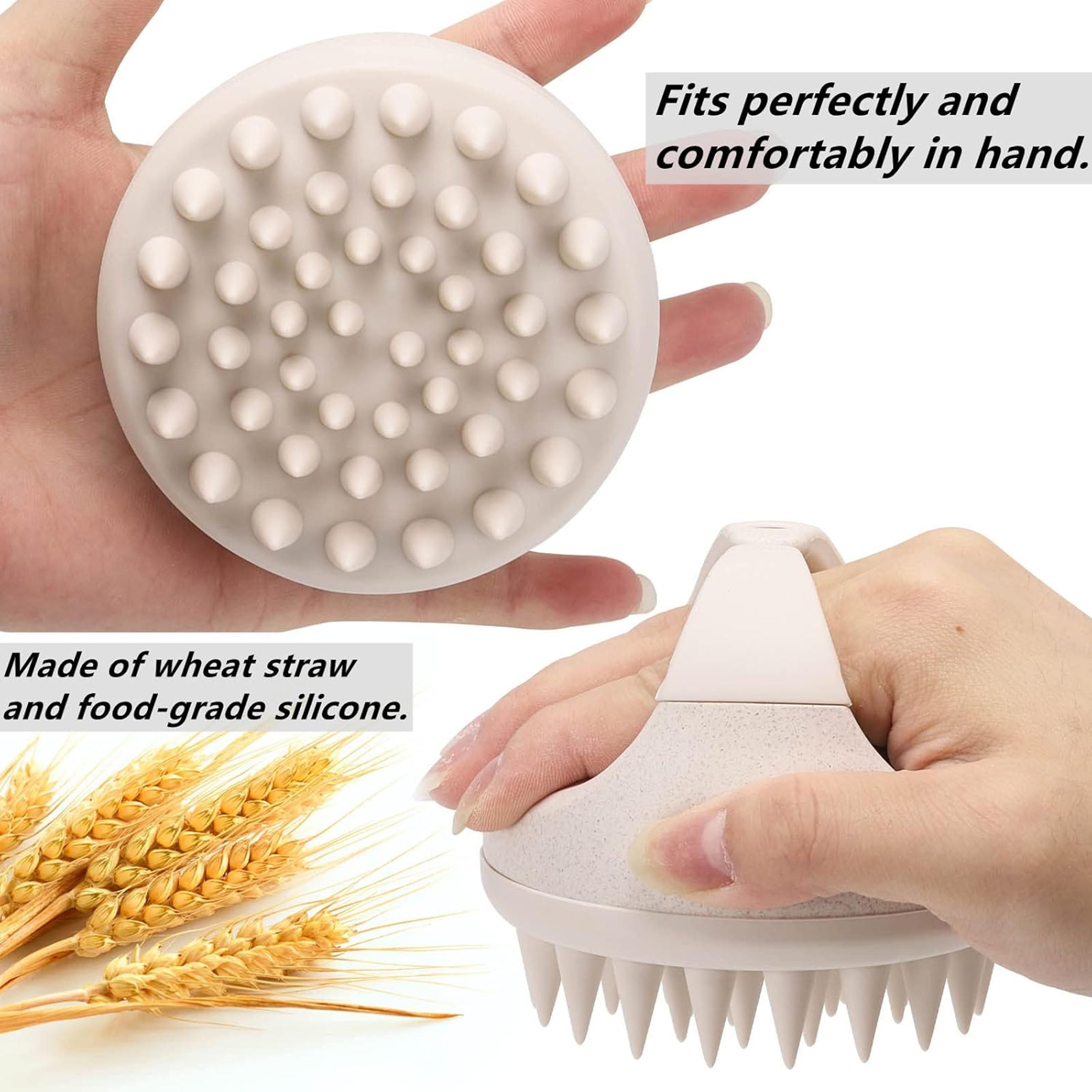 silicone hair scalp massager brush, scalp exfoliator for dandruff removal, hair washing brush for deep cleansing