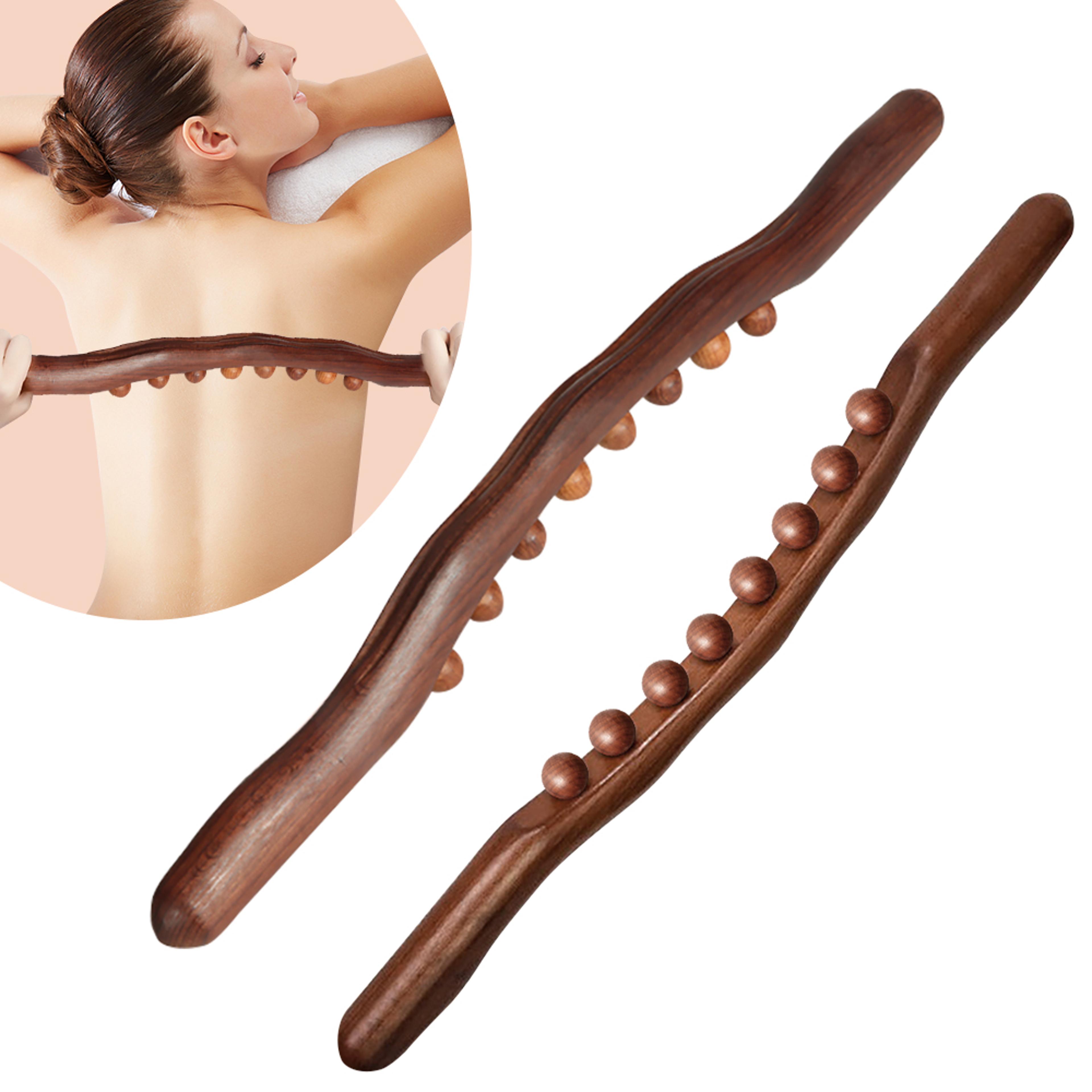 lymphatic drainage tools, handheld wood massage roller stick, cellulite massager, fascia blaster for neck back waist leg