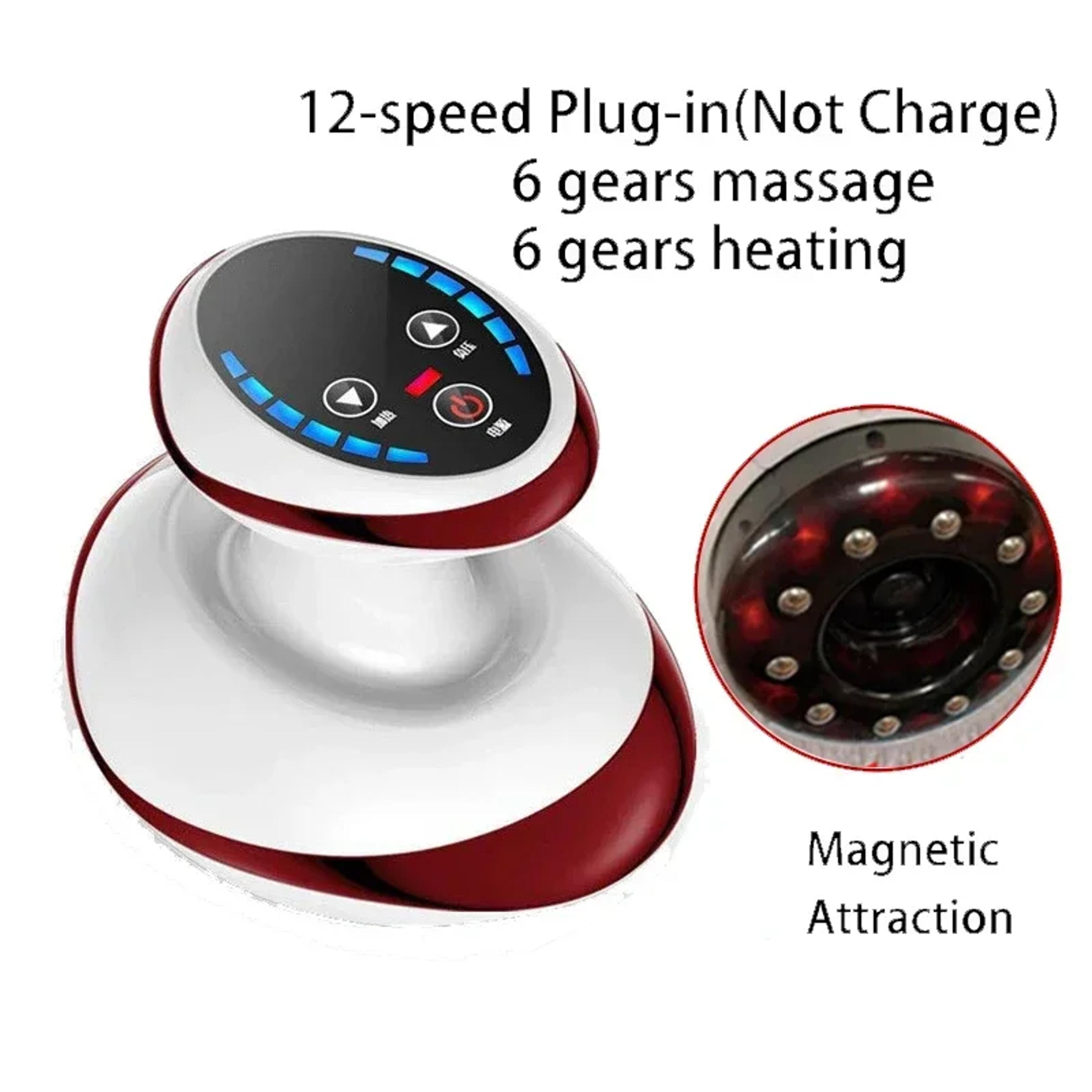 home rechargeable fat burner guasha massage, pressure vacuum suction cup, electric heating cupping massager
