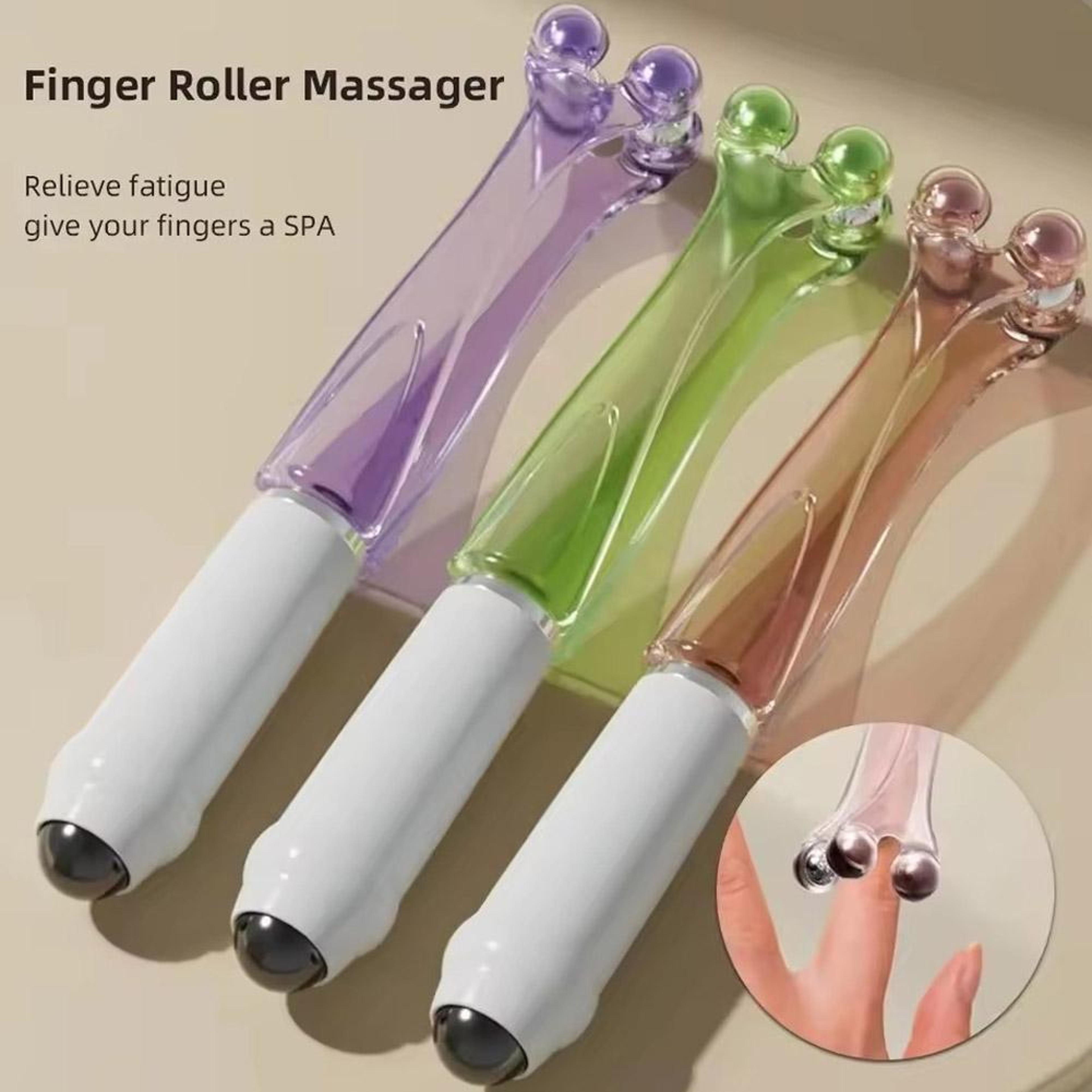 hand massage tool for fingers hands palms, finger massager roller, relieves arthritis, hand pain and stress