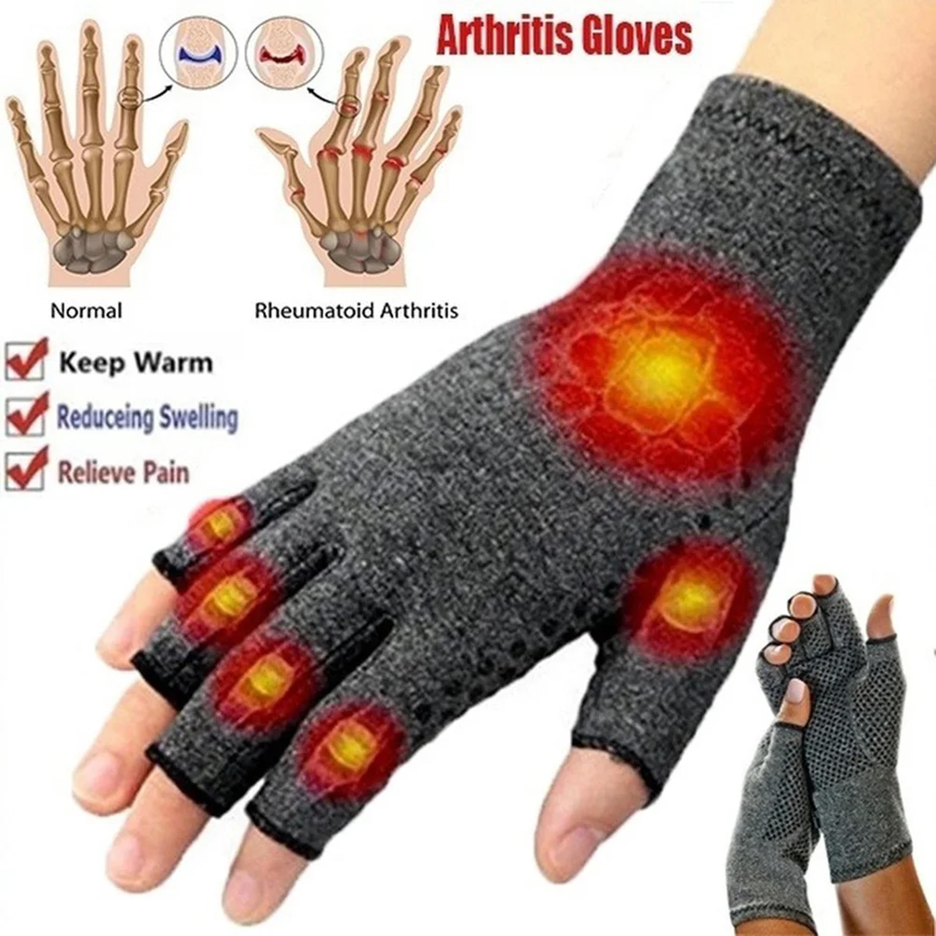 wrist support compression gloves, arthritis relief, therapy half finger gloves, joint pain, cycling hand gloves