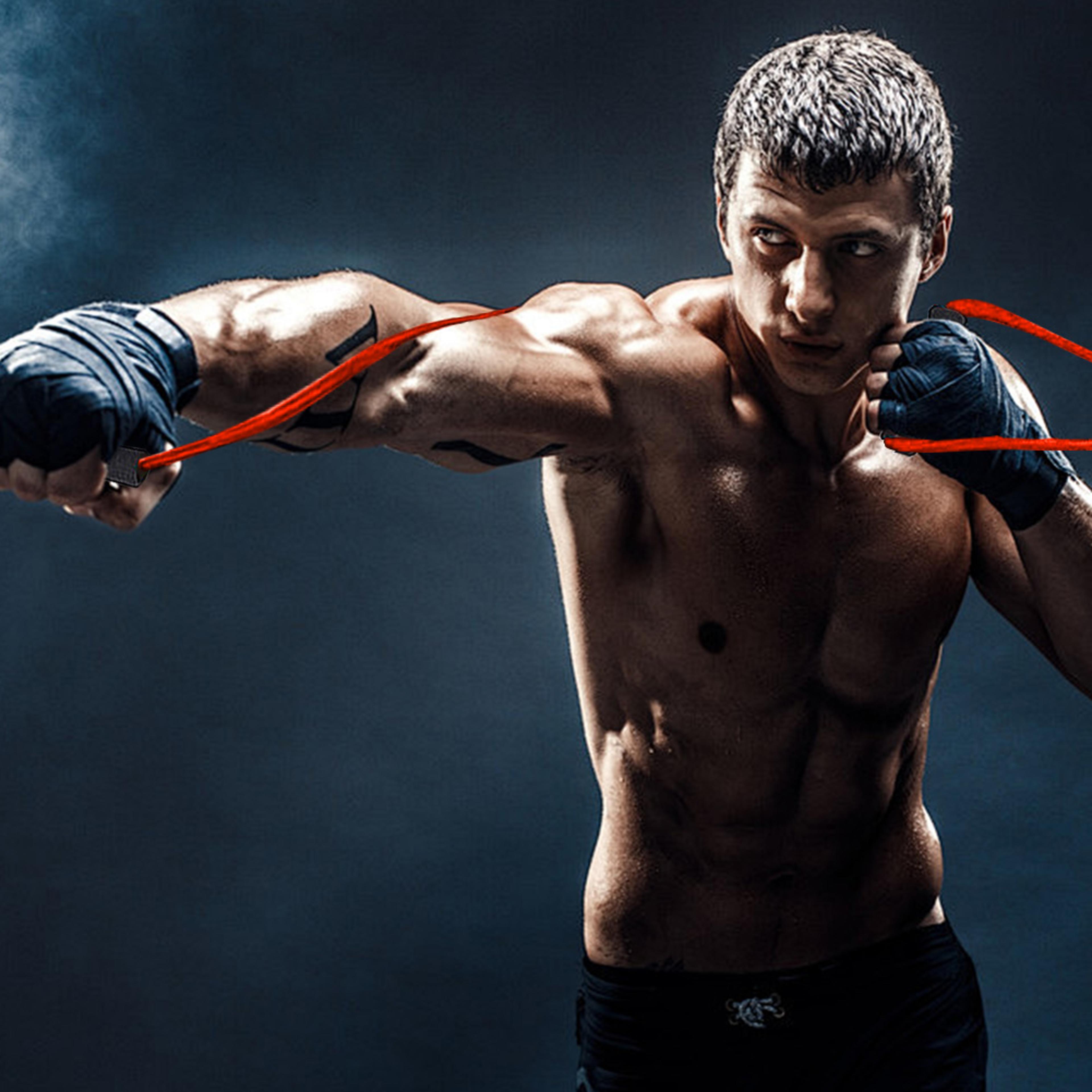 boxing resistance band with handles, boxing speed training pull rope figure, belt for home gym workout