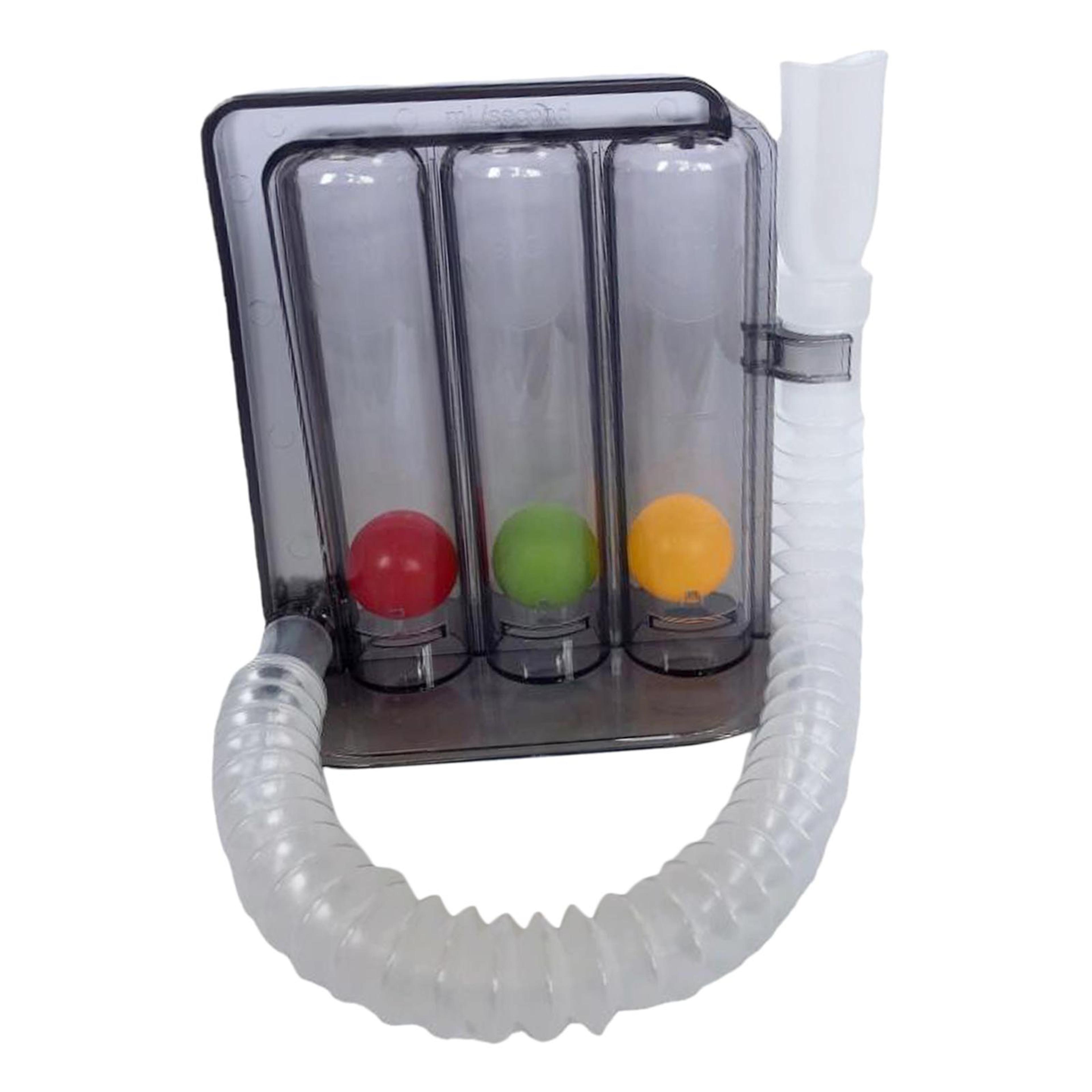inspiratory spirometry trainer breath measure tool, professional breathing lung exerciser respiratory, 3 ball system