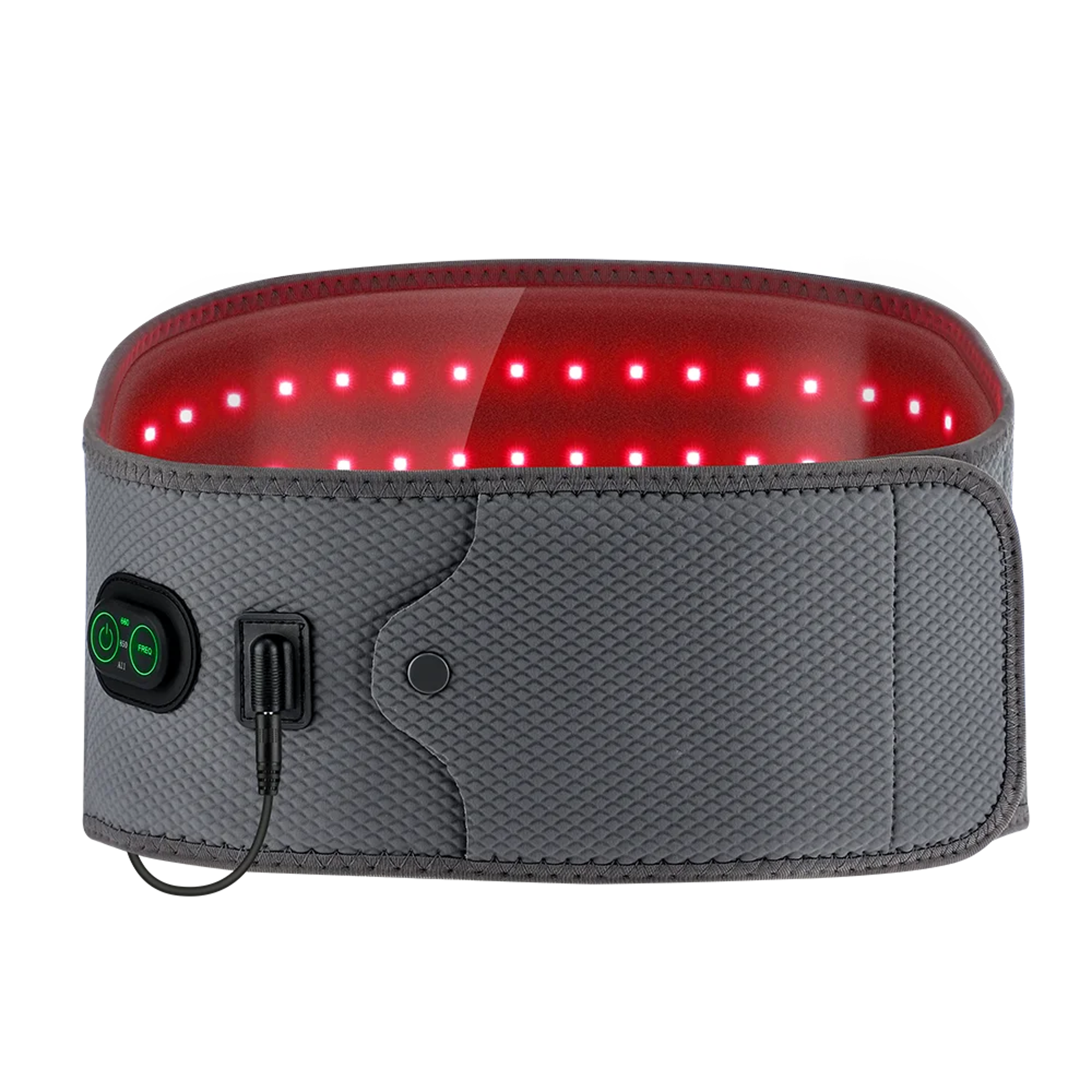 rechargeable lumbar massager, portable led red light waist device, near infrared belt for back relief