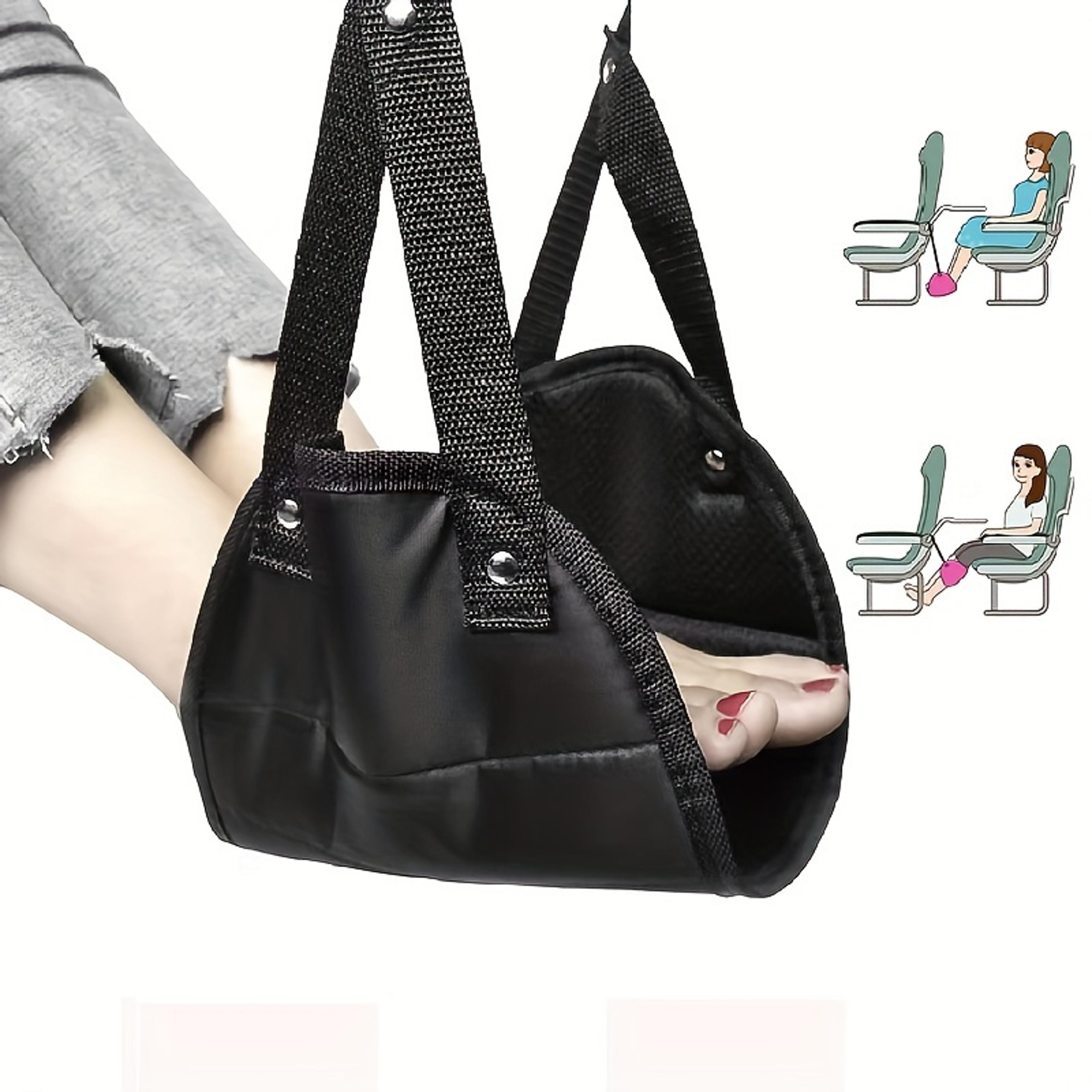 portable hammock leg rest, airplane footrest with adjustable strap, perfect travel accessories