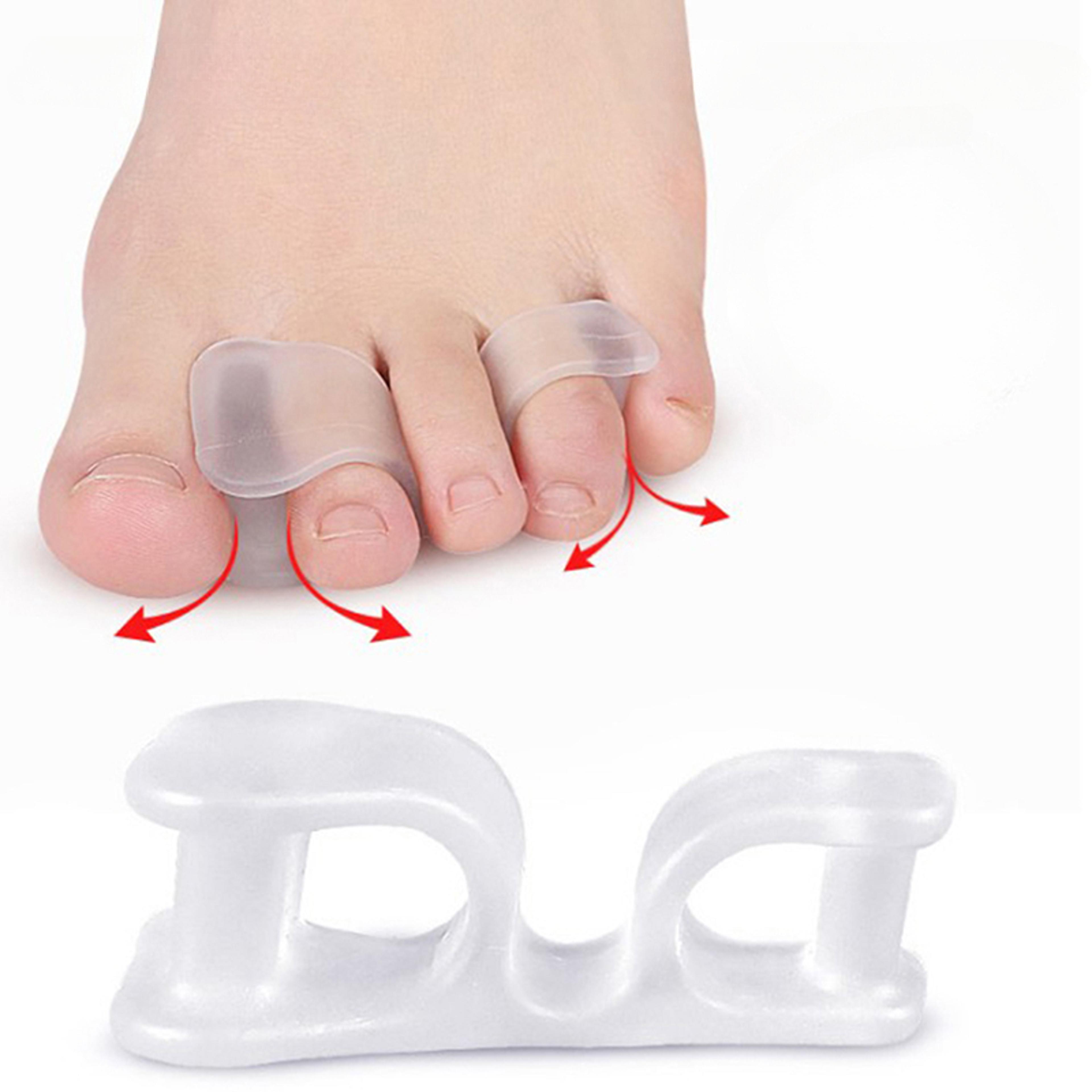 two hole toe separator, silicone gel straightener for foot care