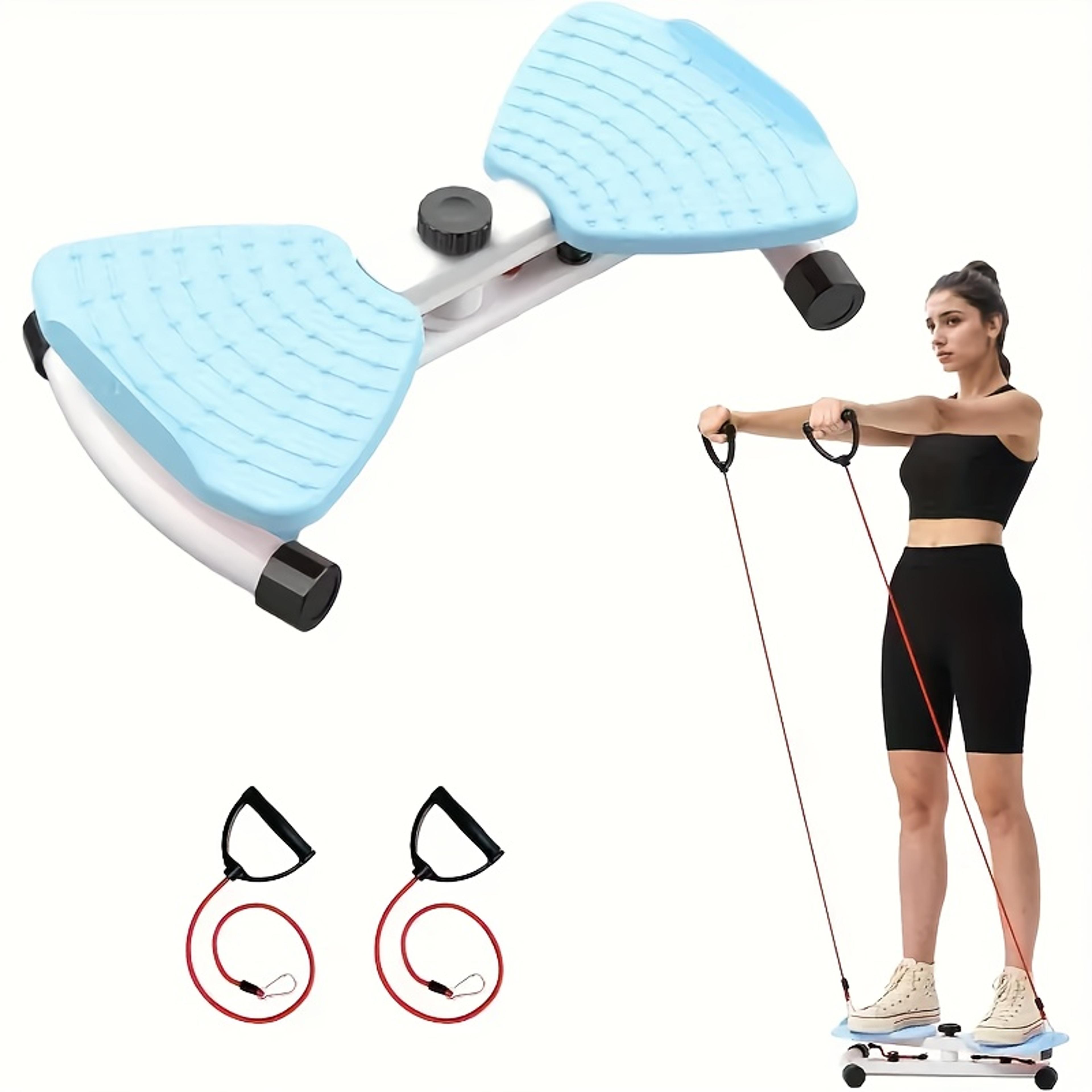 waist twister machine with ropes, twist waist plate, 300 lbs capacity ab twisting fitness for men & women