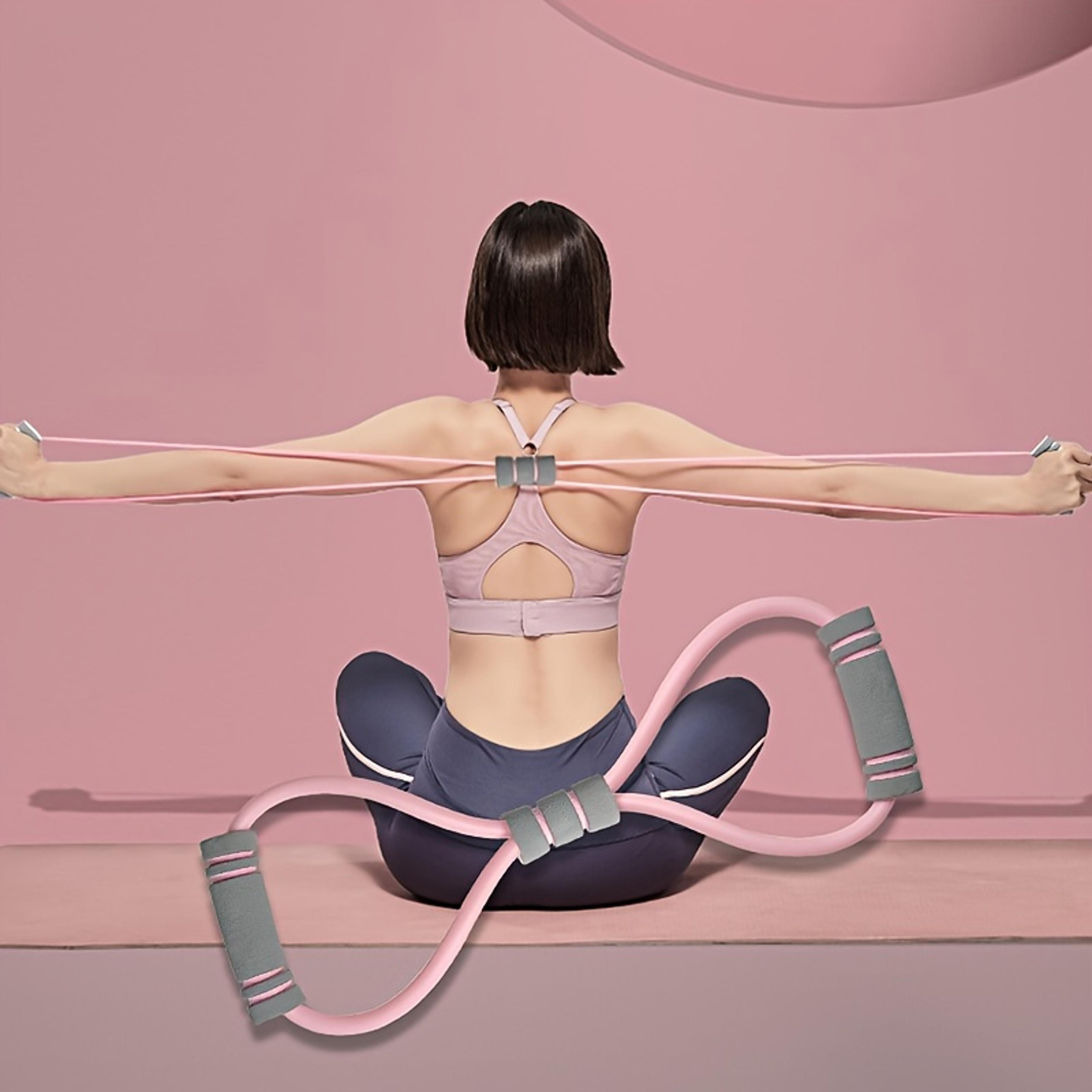8-shaped tensioner for fitness, slimming, and total body workout equipment for women