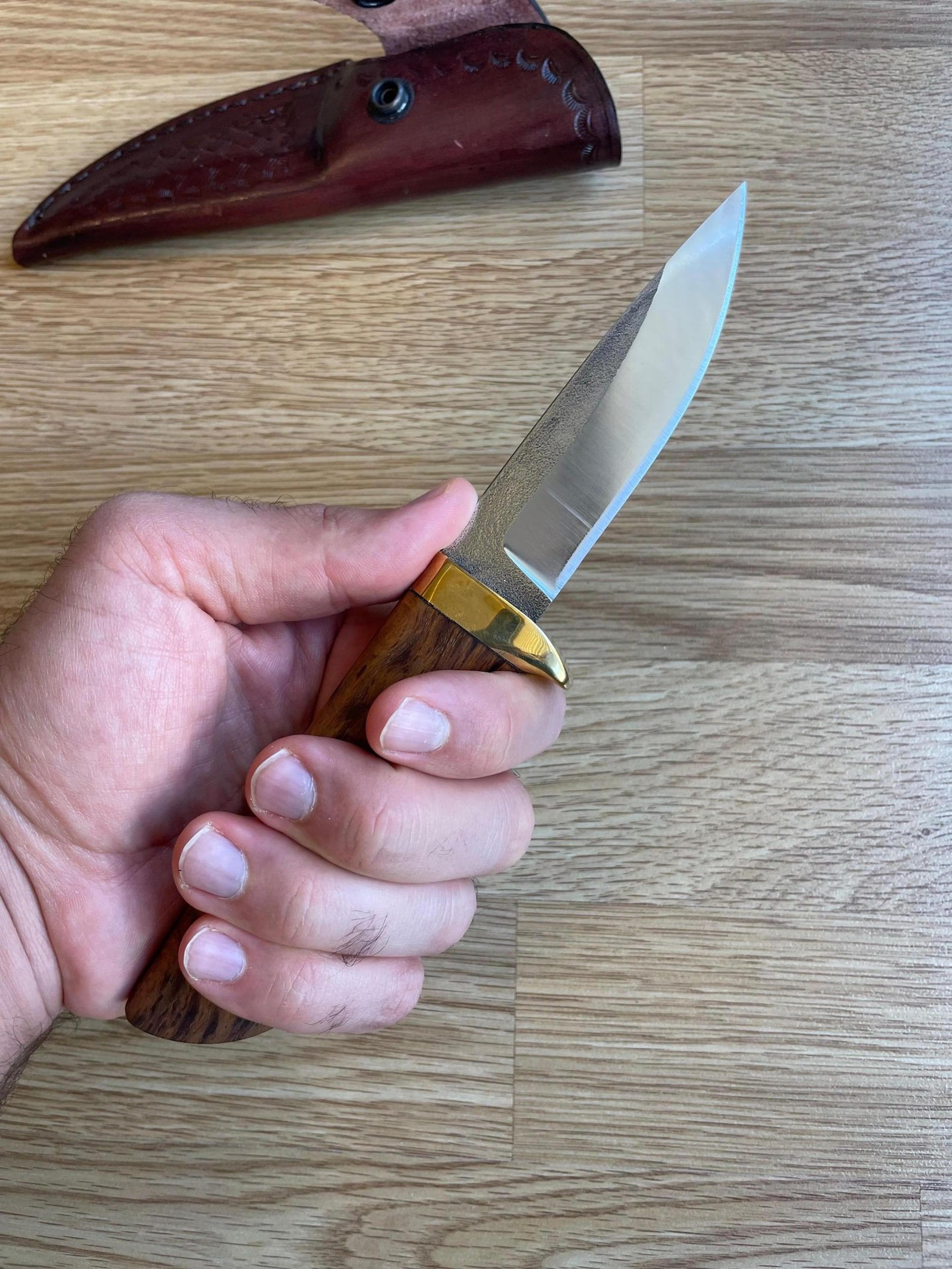 premium n690 steel puukko carving knife with maple wood & catalin handle