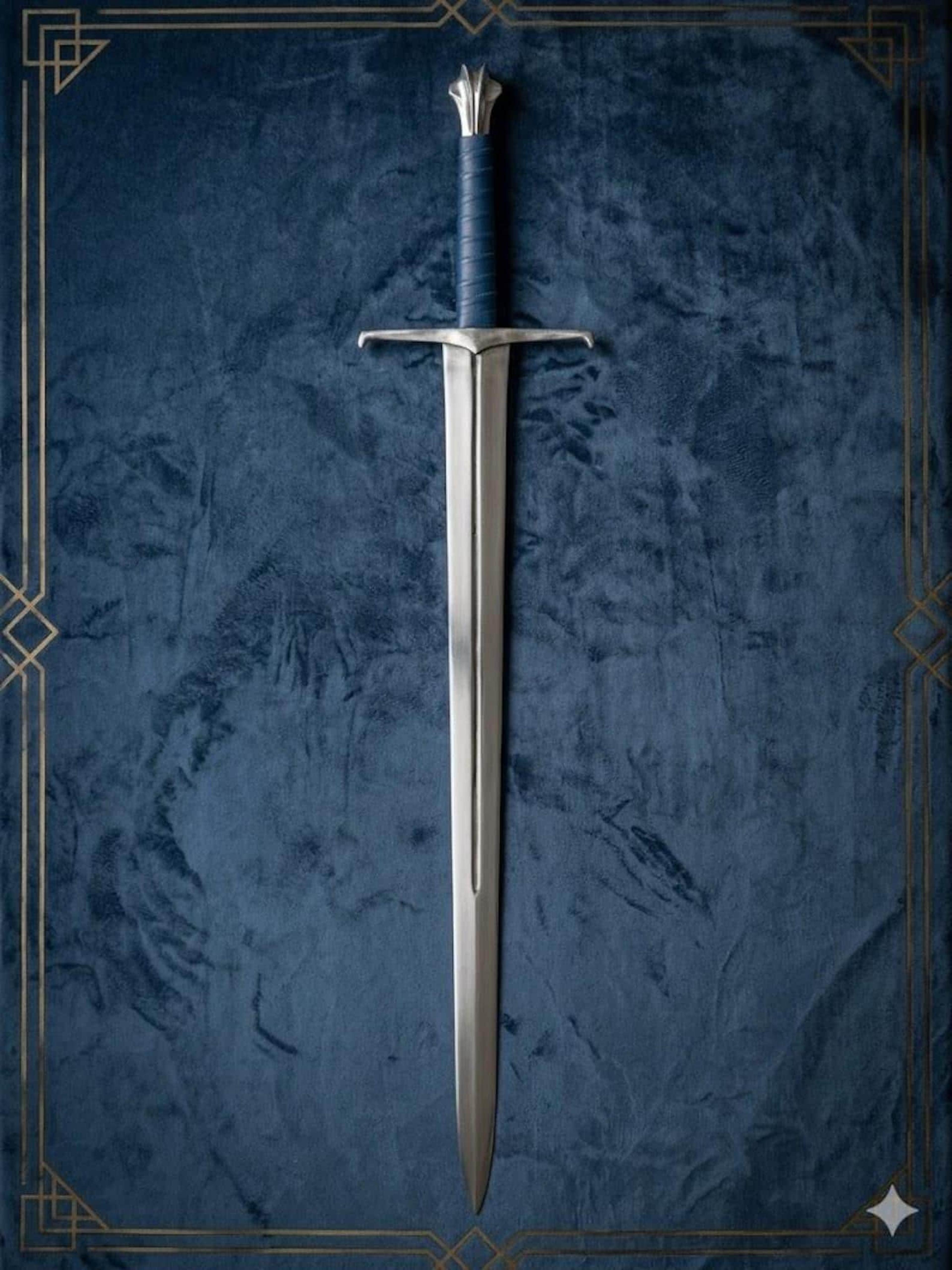 handcrafted 36-inch high carbon steel knight sword | wedding gift