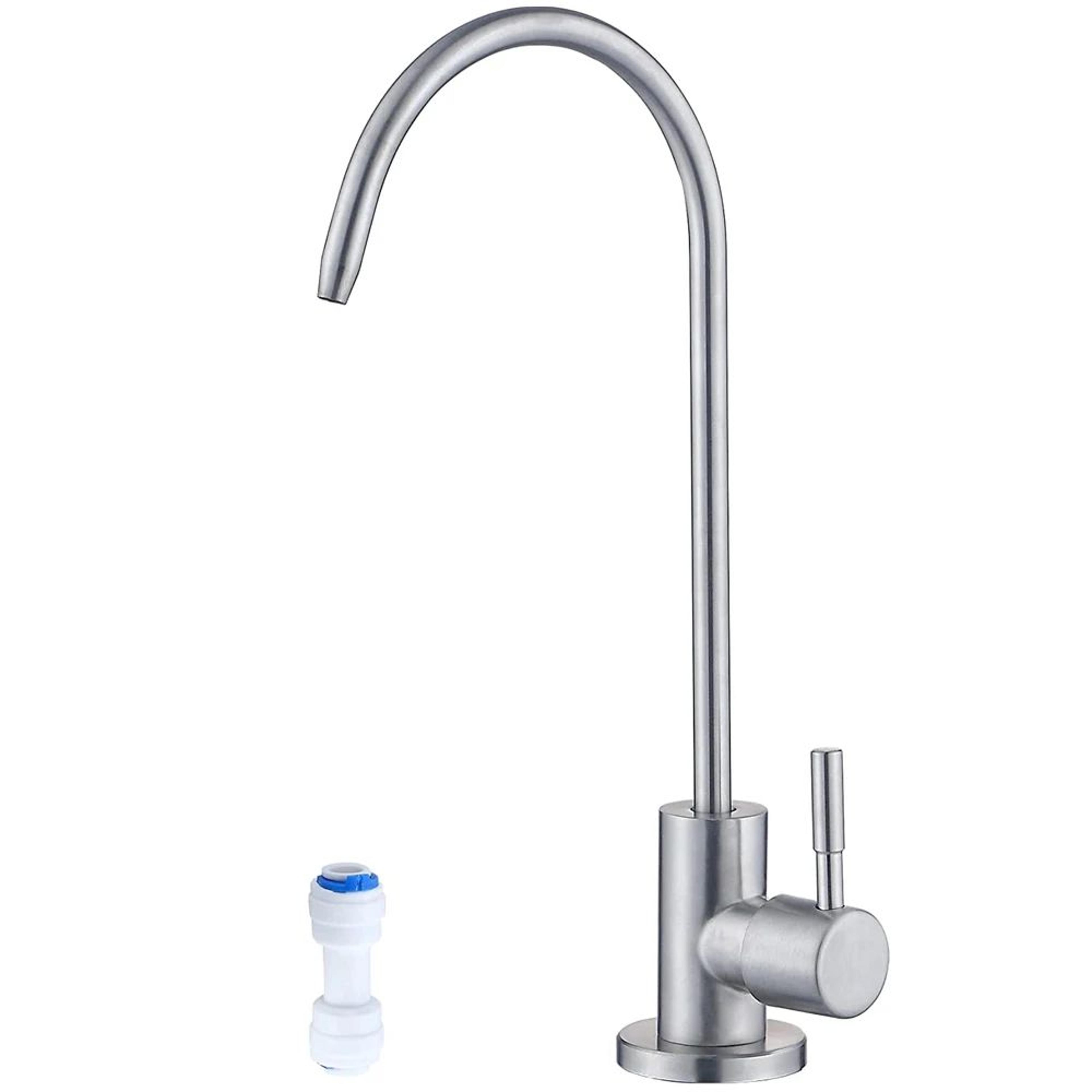 premium lead-free filtered faucet fits reverse osmosis units, kitchen water filtration system faucet with swivel spout