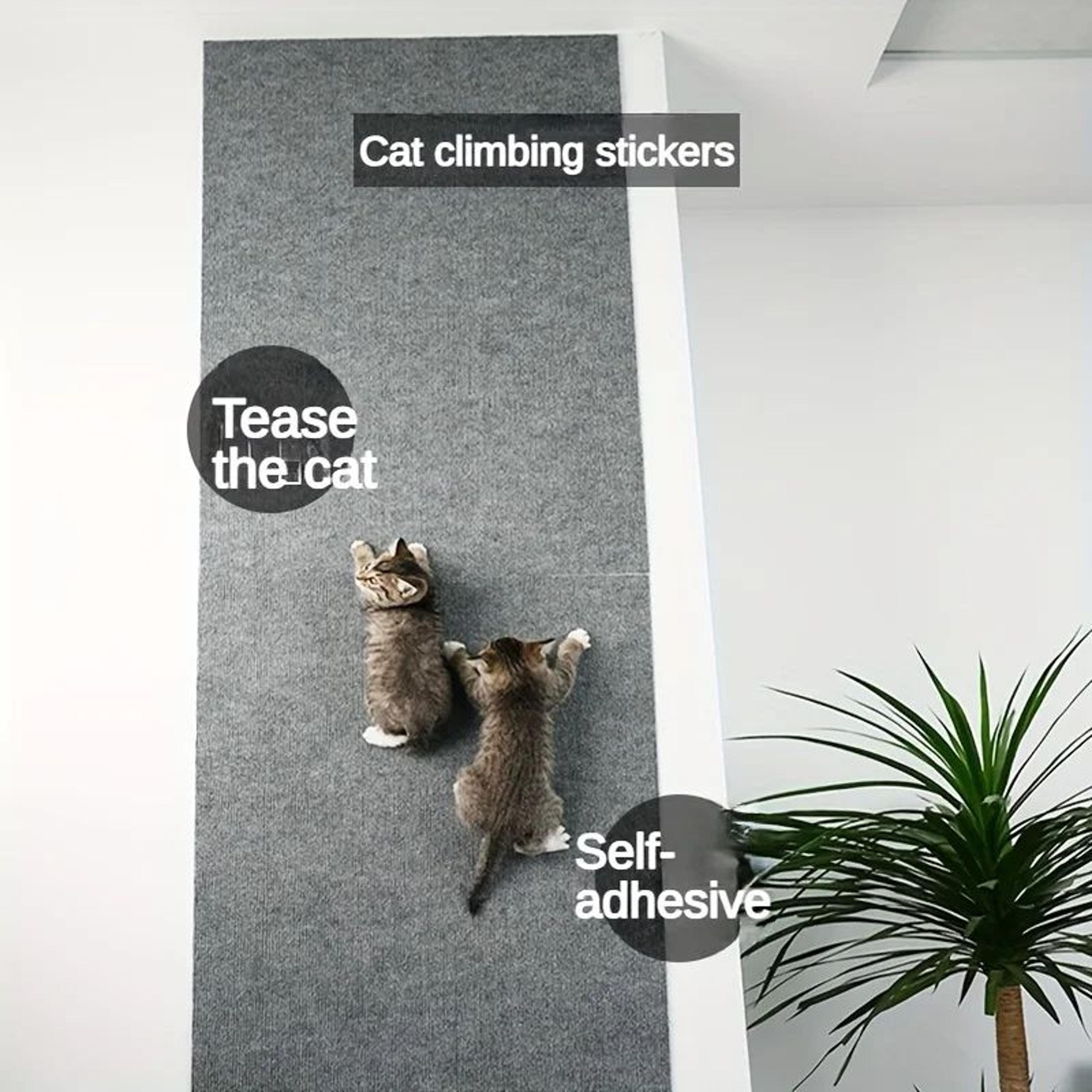 wall mounted cat scratching pad durable, cuttable, non-slip self-adhesive cat scratching board & indoor furniture