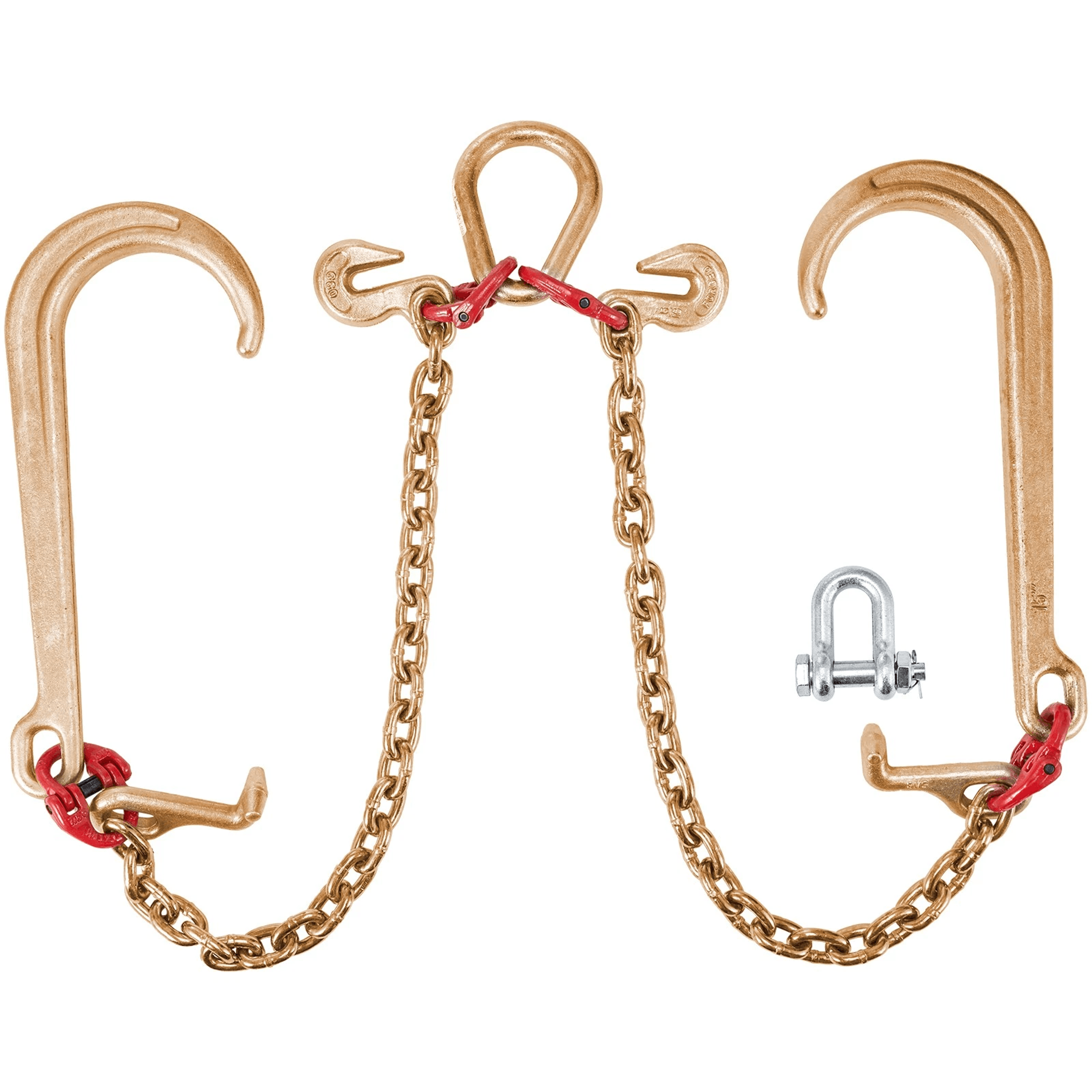 heavy duty tow chain j hook v-type grab hook wrecker truck tie, towing recovery safety chain