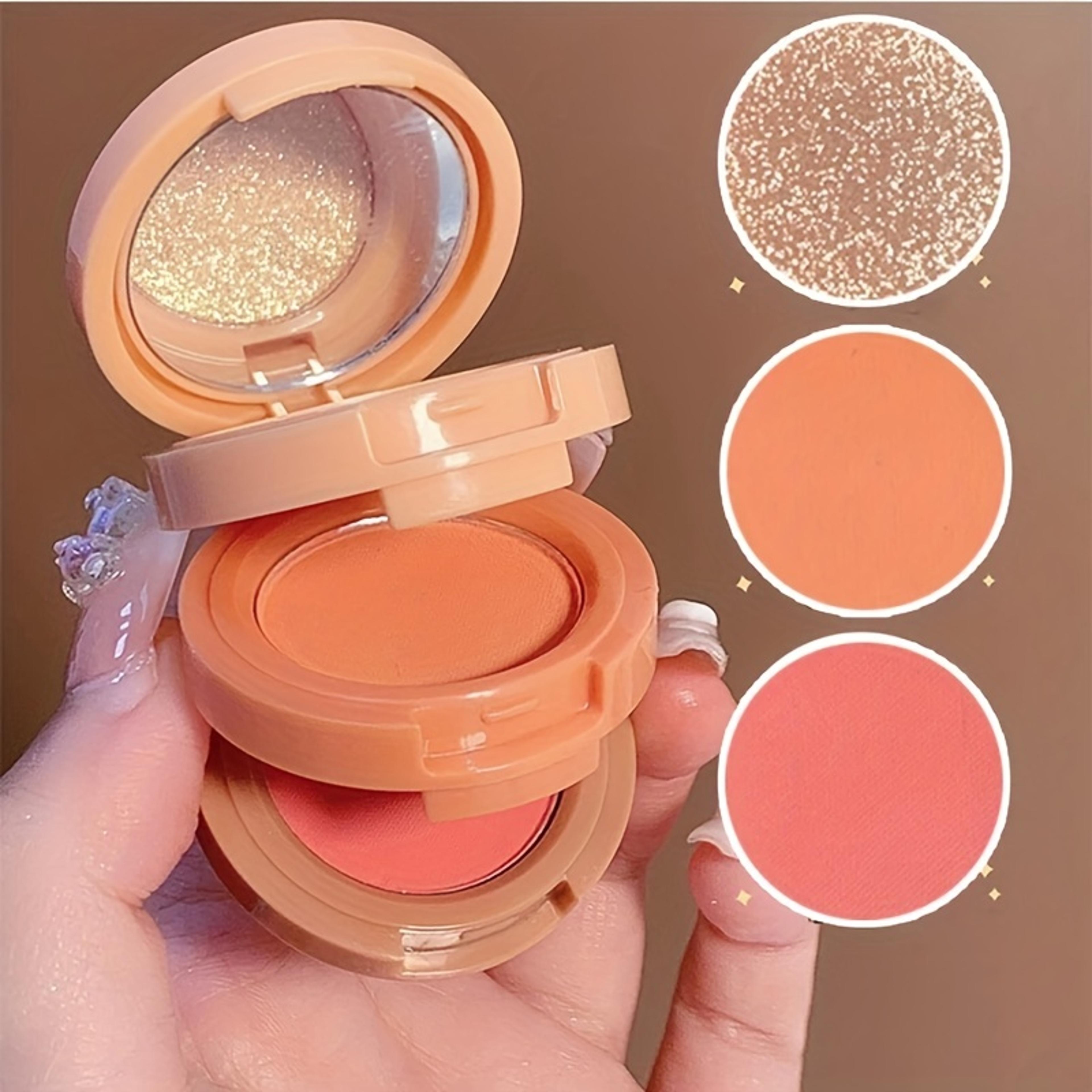 matte and pearlescent texture makeup palette glitter blush highlighter contouring palette