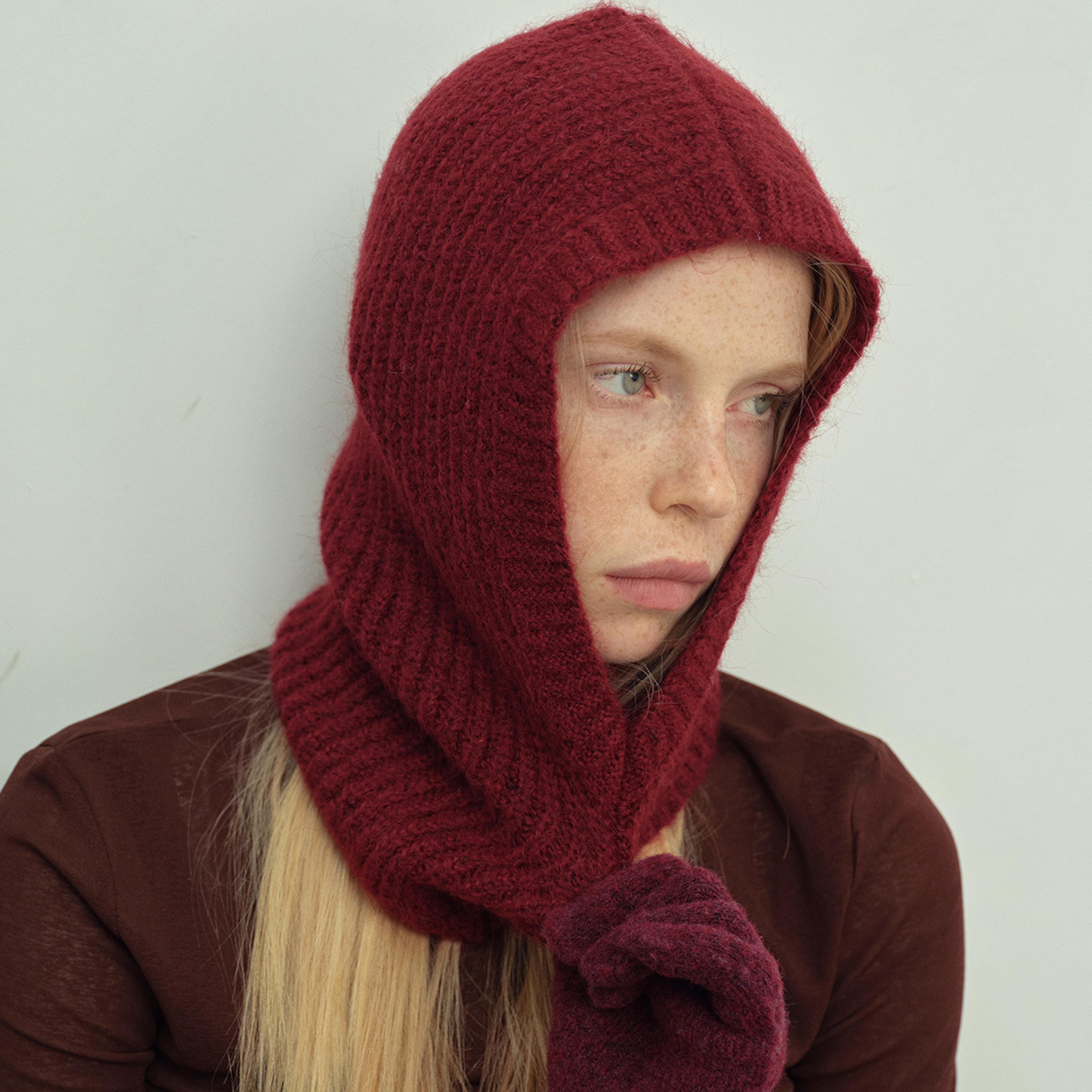 women's cashmere balaclava hats with alpaca wool beanie for winter and autumn wear