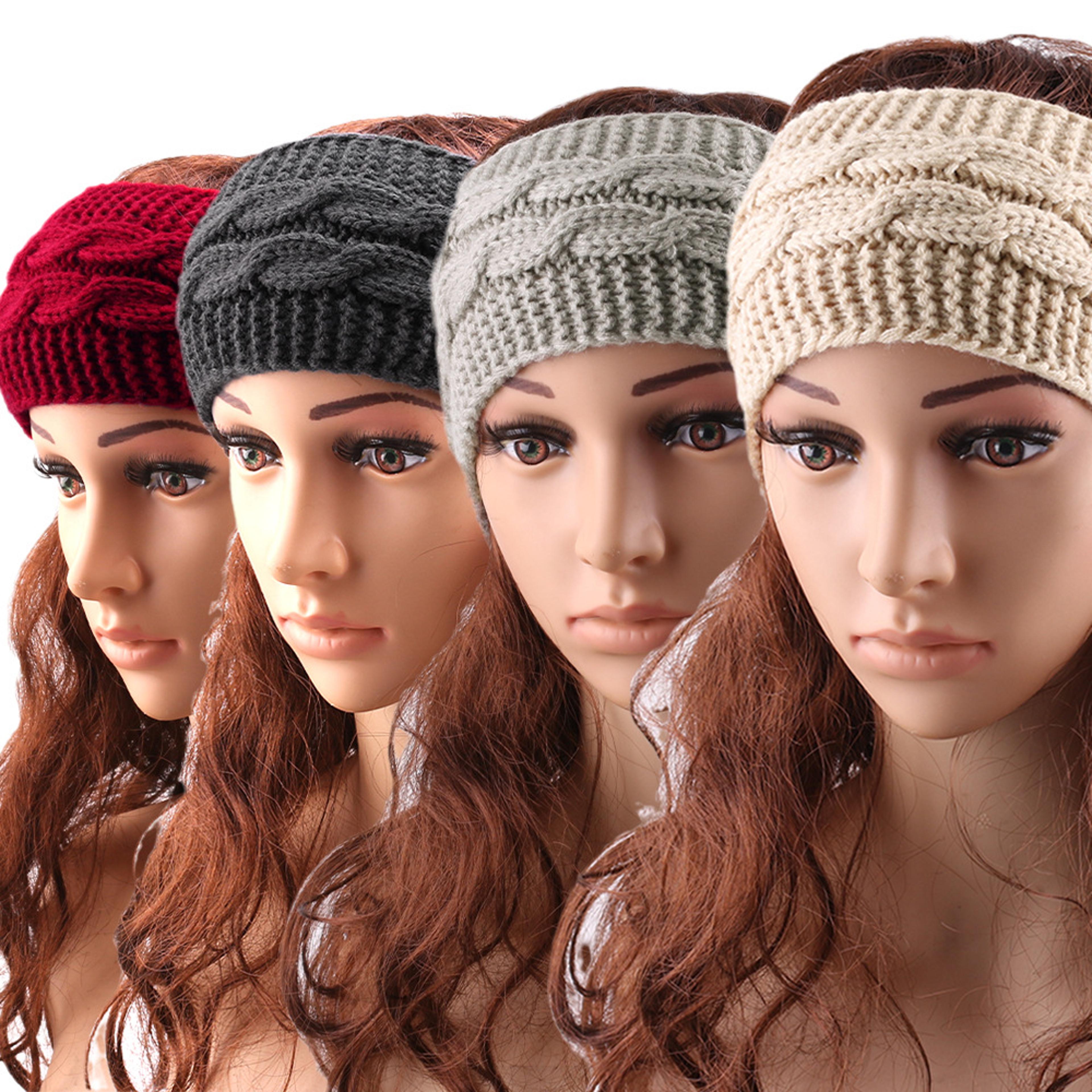 warm knitted headband for autumn and winter with elastic ear protection