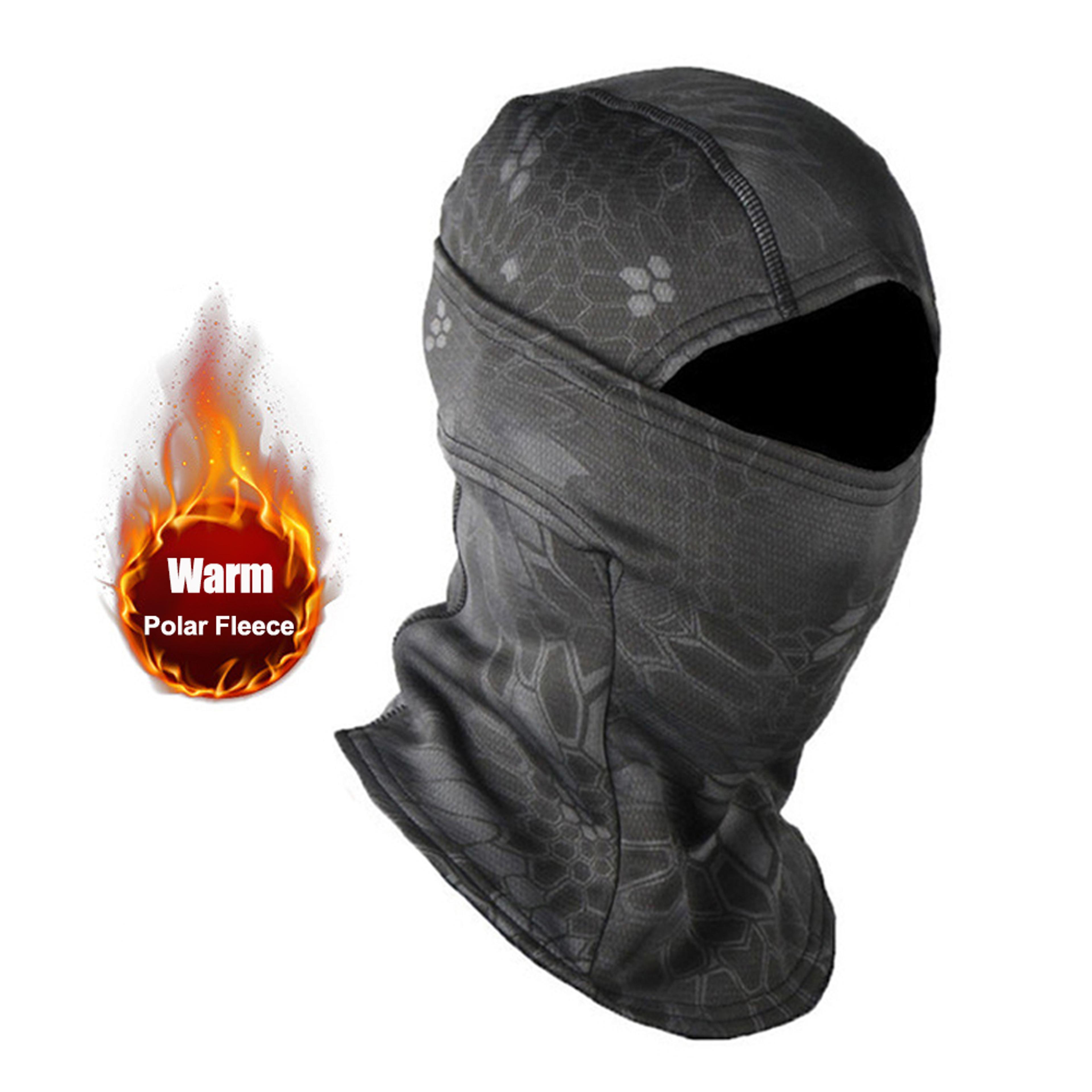 polar fleece camouflage full face mask winter balaclava ski motorcycle cycling helmet inner cap keep warm outdoor