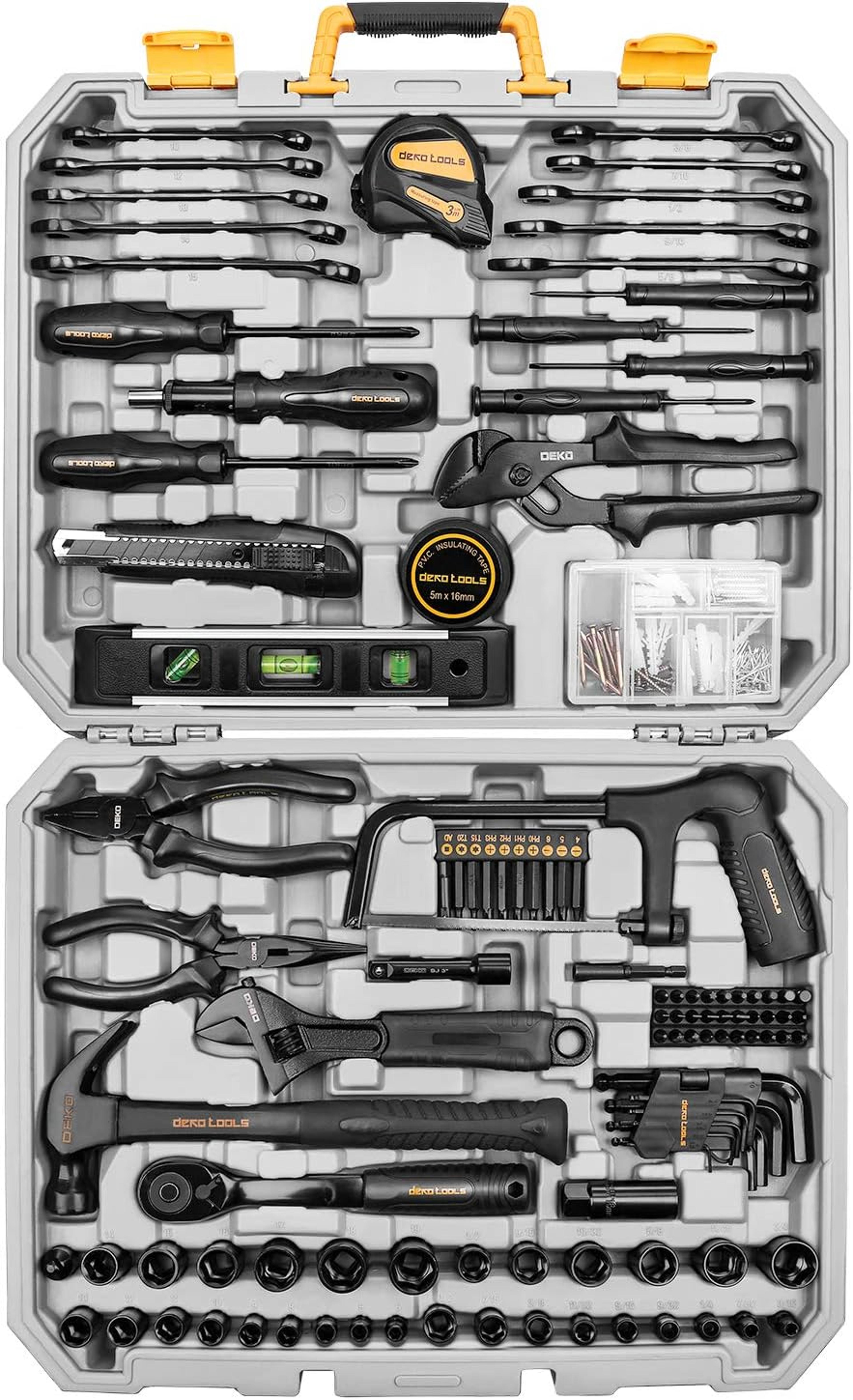 general household hand tool kit, professional auto repair tool set for home use