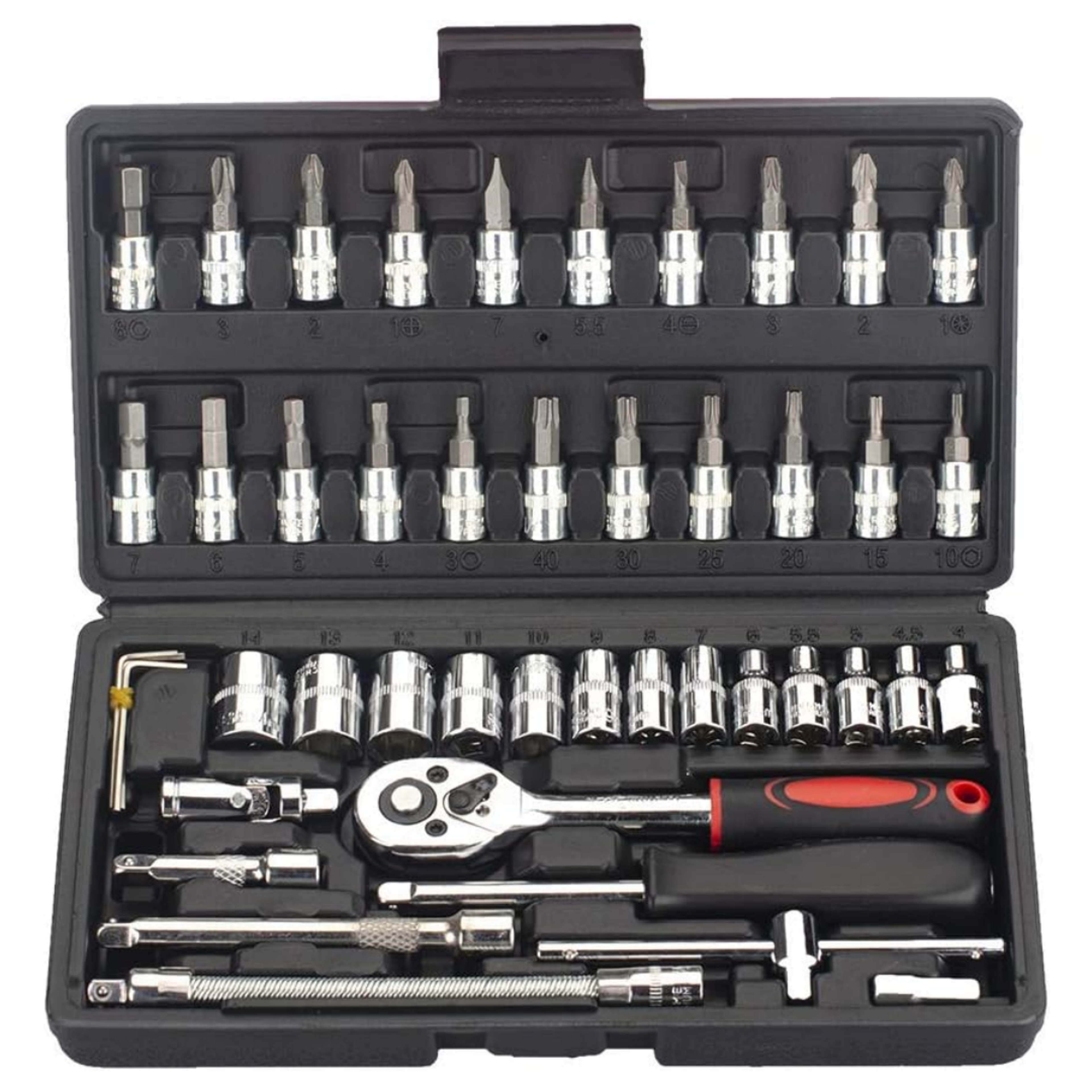 metric ratchet wrench set drive socket set with cr-v sockets household auto repair mechanic tool kits