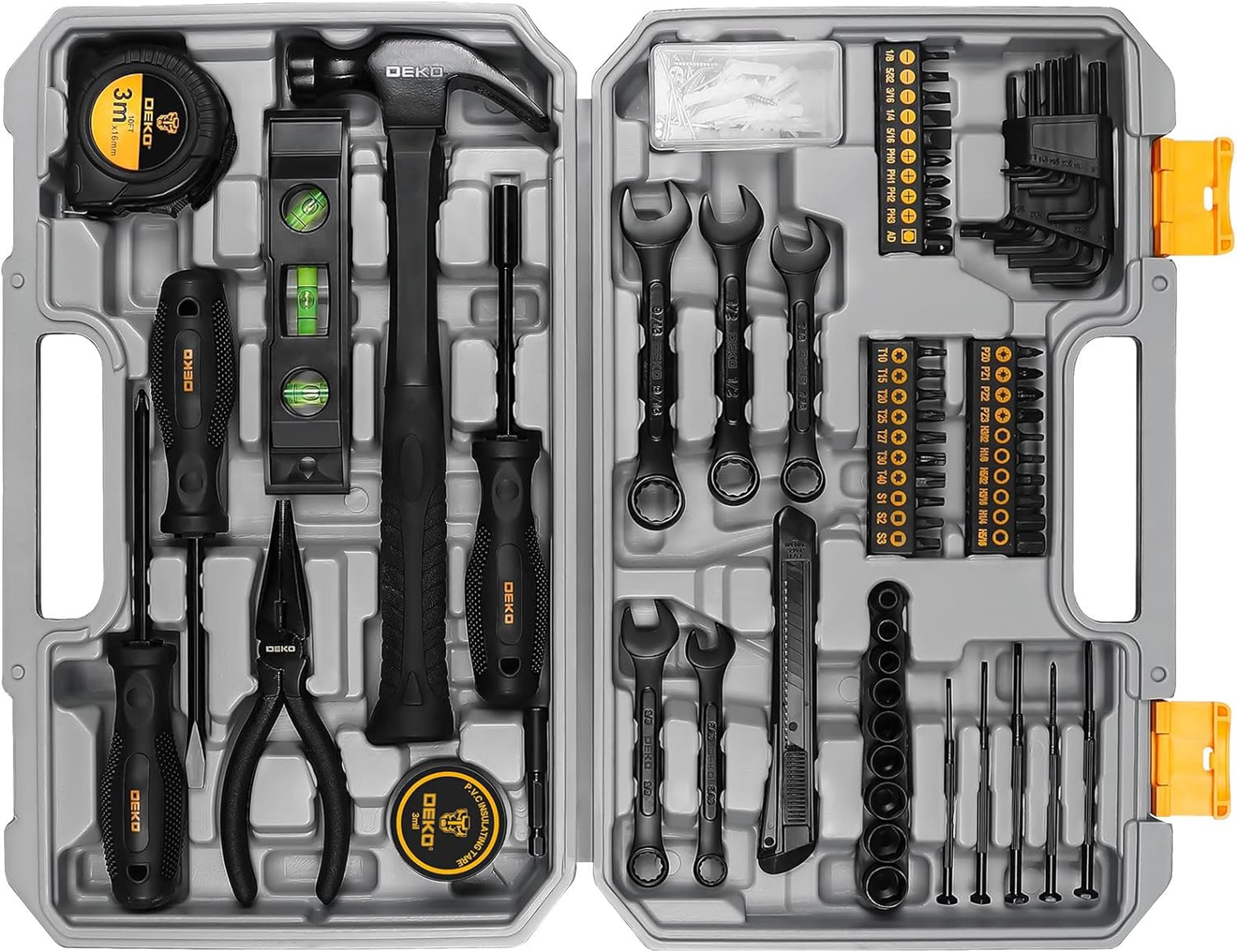 tool kit set box home repair tools basic hand toolbox