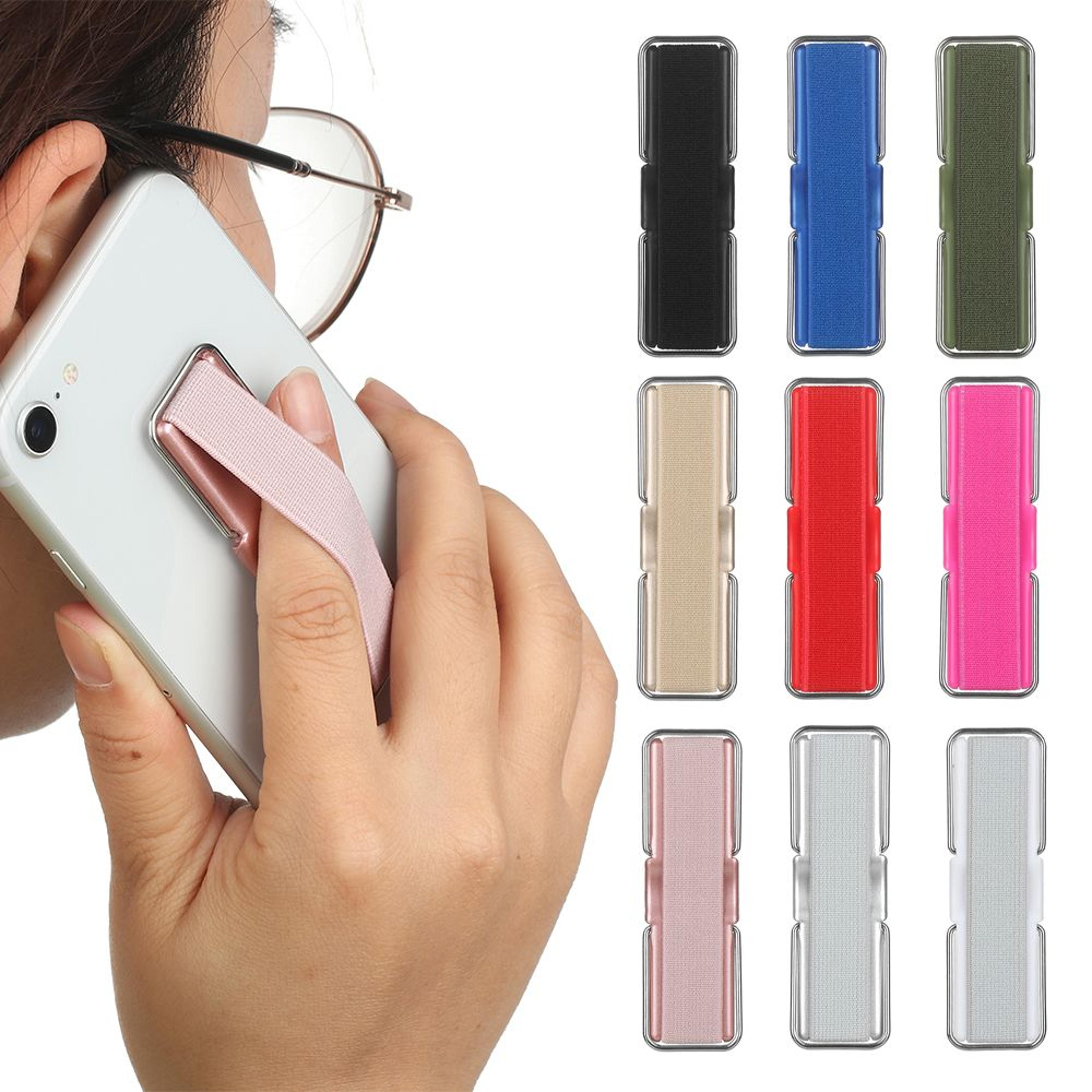 universal phone finger strap grip with stand secure one hand phone holder