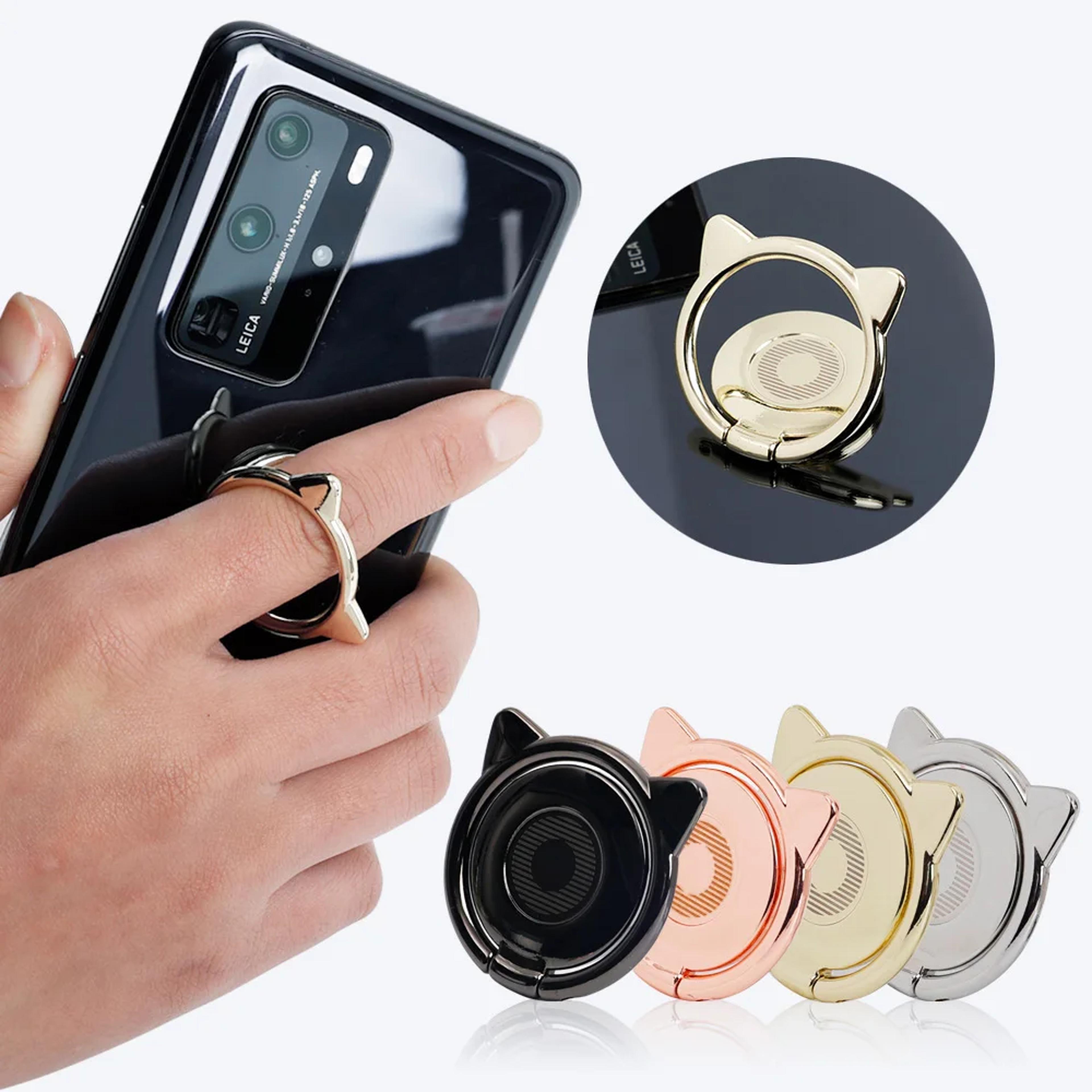 cute cat phone ring stand magnetic rotating grip