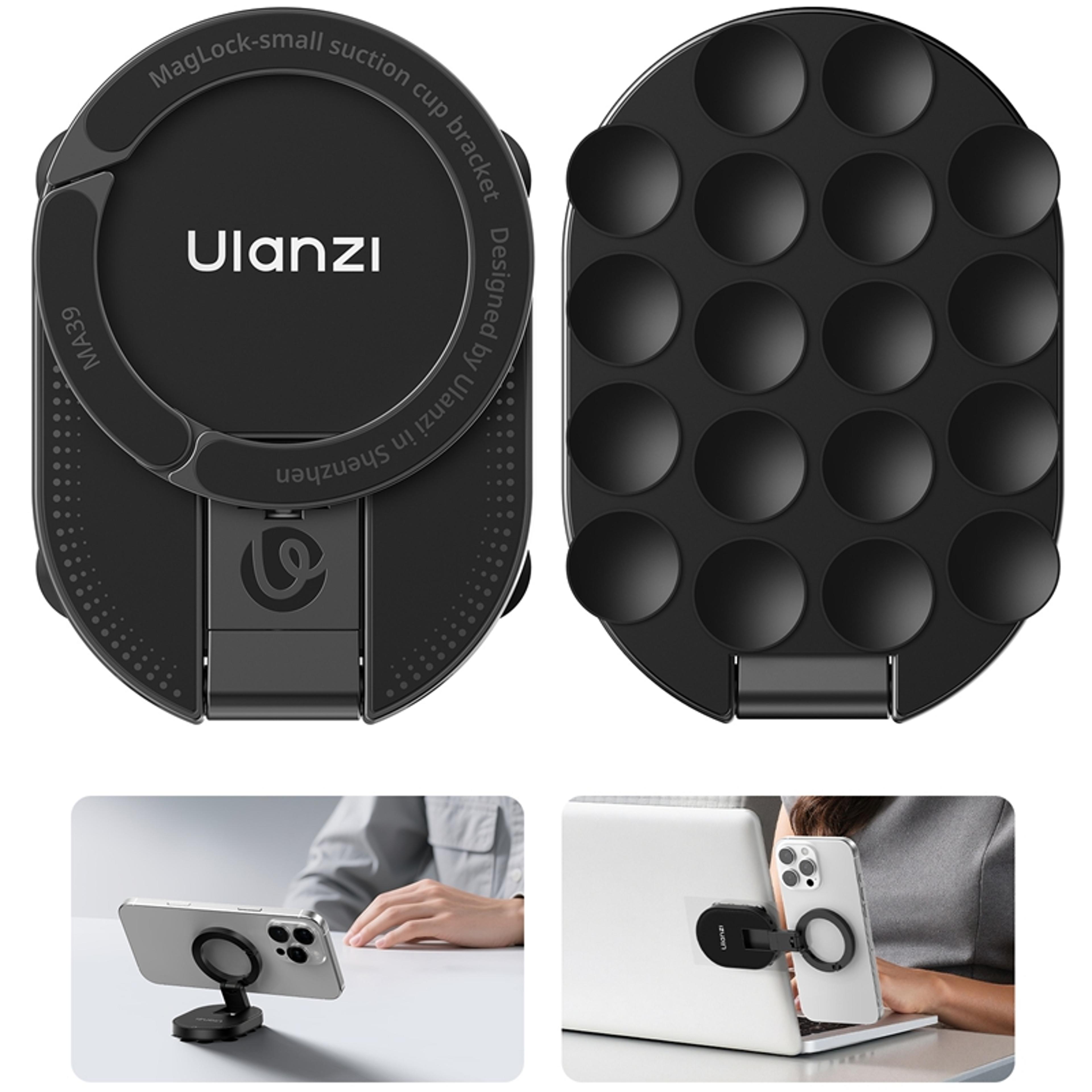 magnetic suction phone mount stand for car dashboard, desk & glass surfaces