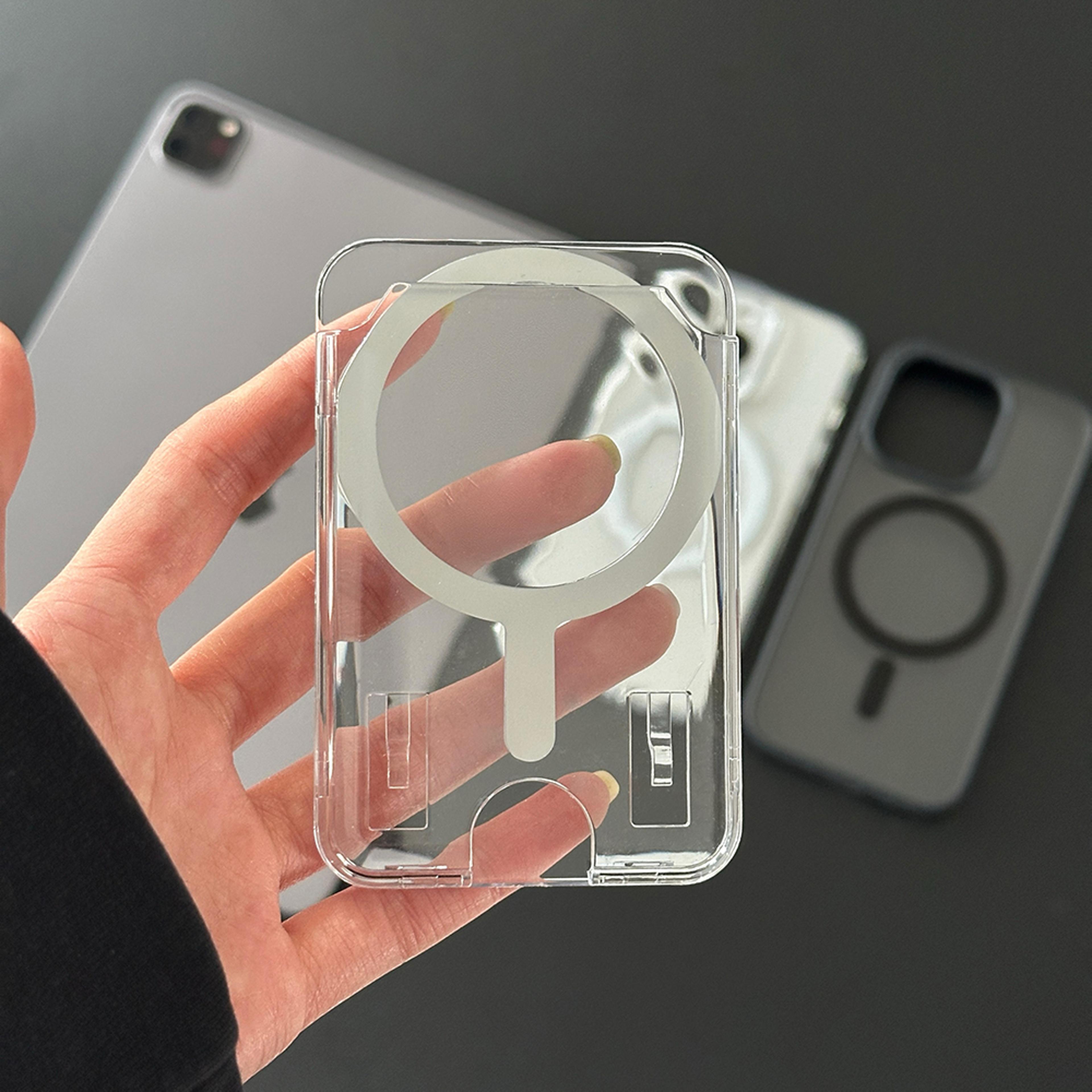 clear magsafe wallet case with photo card slot